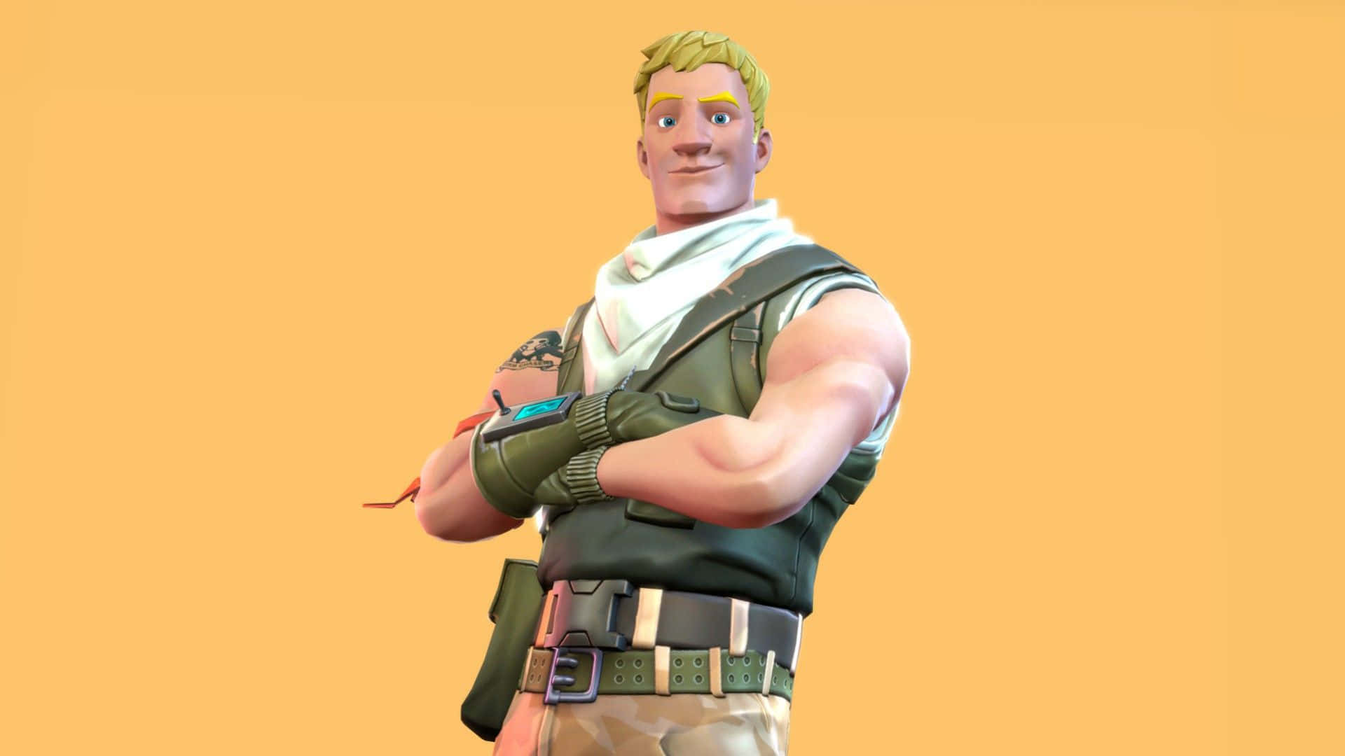 Jonesy, Fortnite, blonde hair, Full HD Desktop Wallpaper