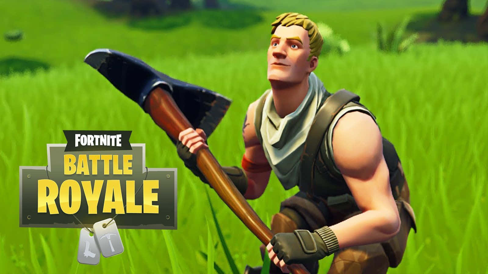 Jonesy, Fortnite, axe, HD Desktop Wallpaper
