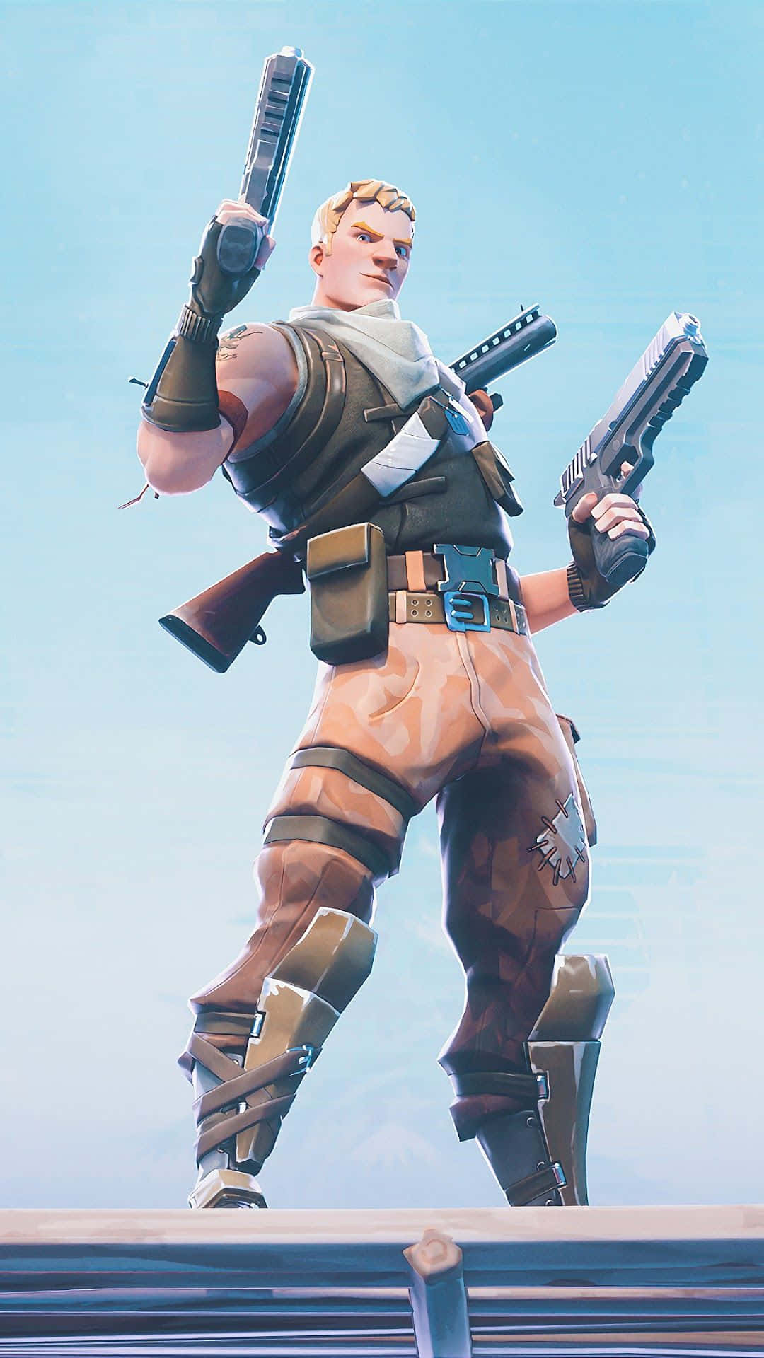 Jonesy, Fortnite, rooftop, Full HD Phone Wallpaper