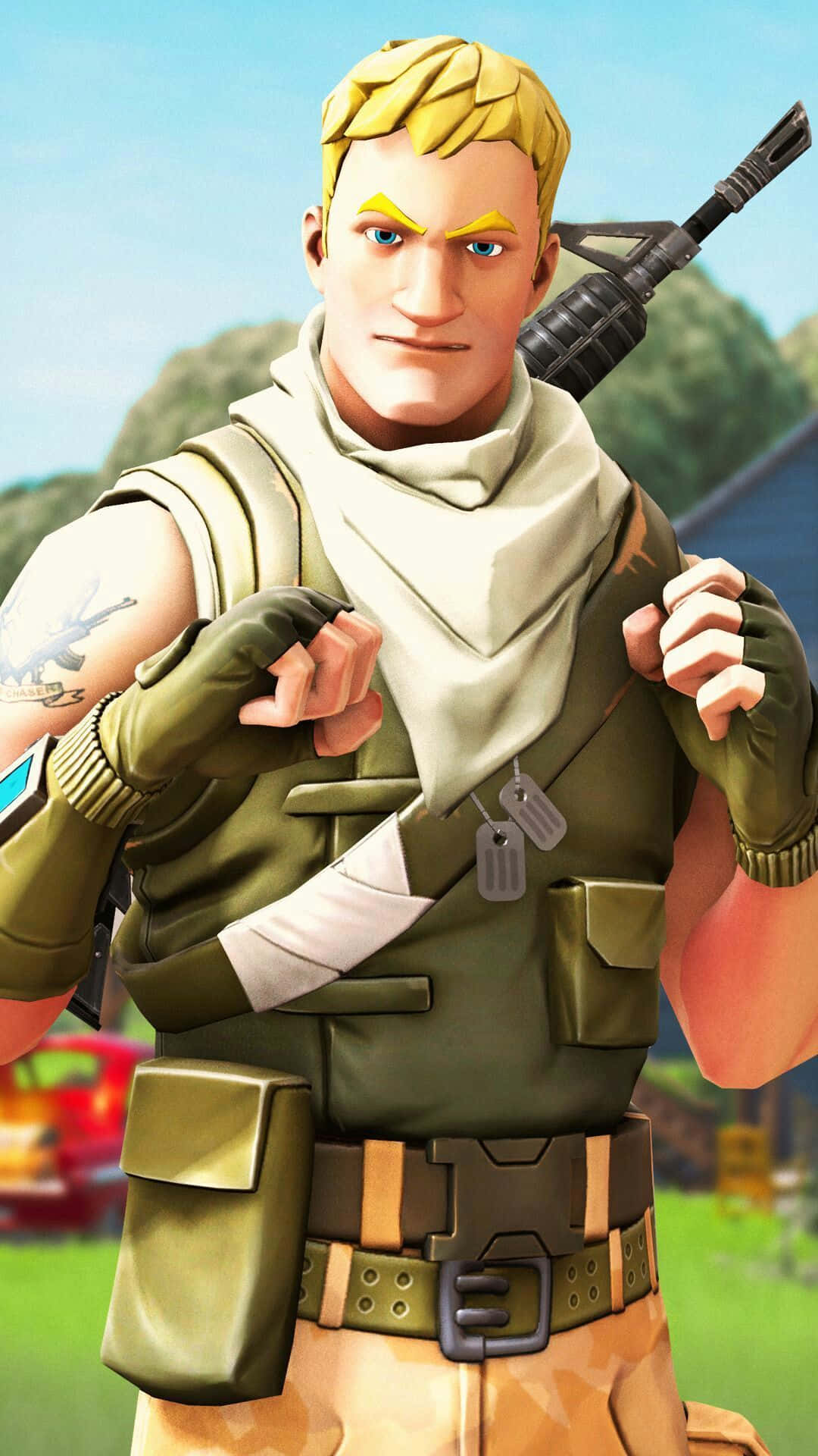 Jonesy Fortnite, Fortnite, tactical gear, Full HD Phone Wallpaper