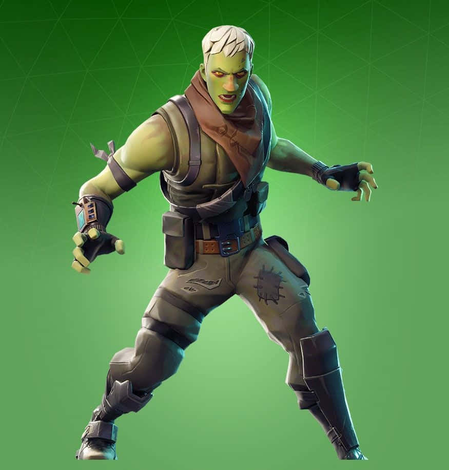 Jonesy Fortnite, green-skinned, white hair, SD Phone Wallpaper