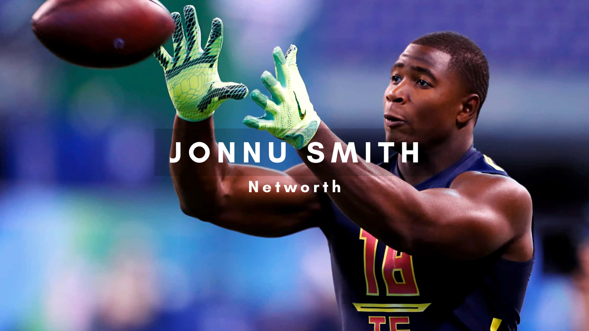 Jonnu Smith, blue jersey, number 16, Full HD Desktop Wallpaper