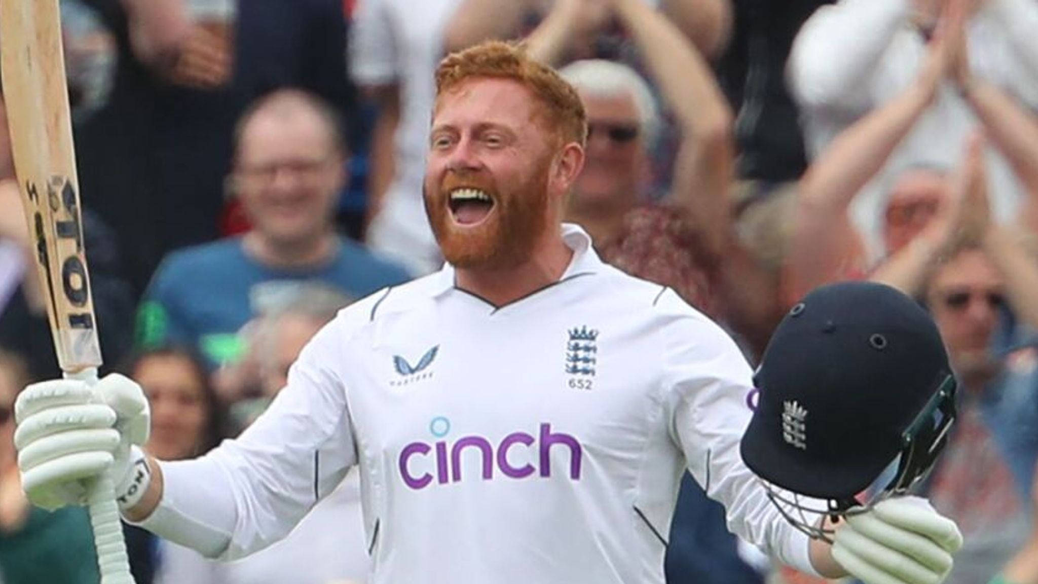 Jonny Bairstow, red-haired, white uniform, Full HD Desktop Wallpaper