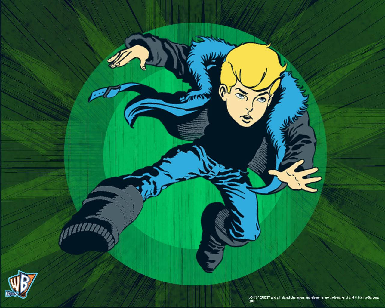 Jonny Quest, blonde boy, blue and black, HD Desktop Wallpaper