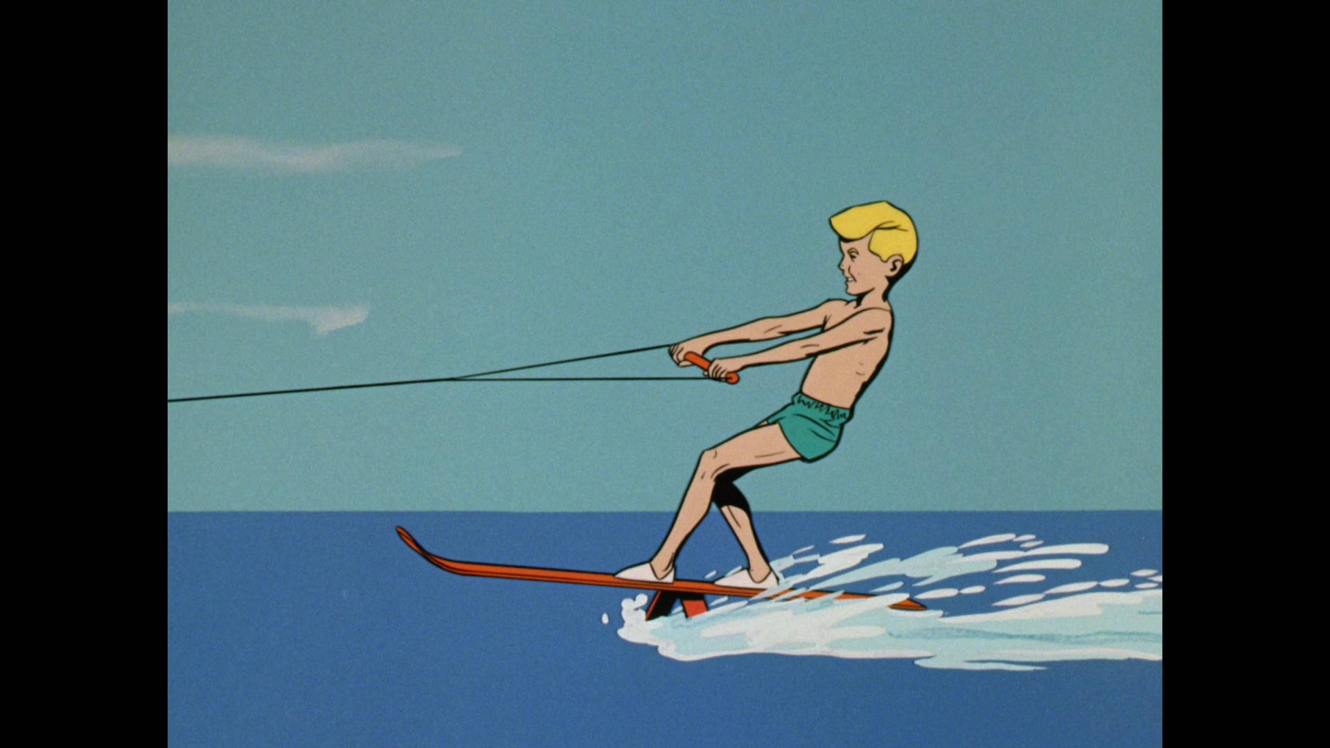Jonny Quest, surfboard, green trunks, Full HD Desktop Wallpaper