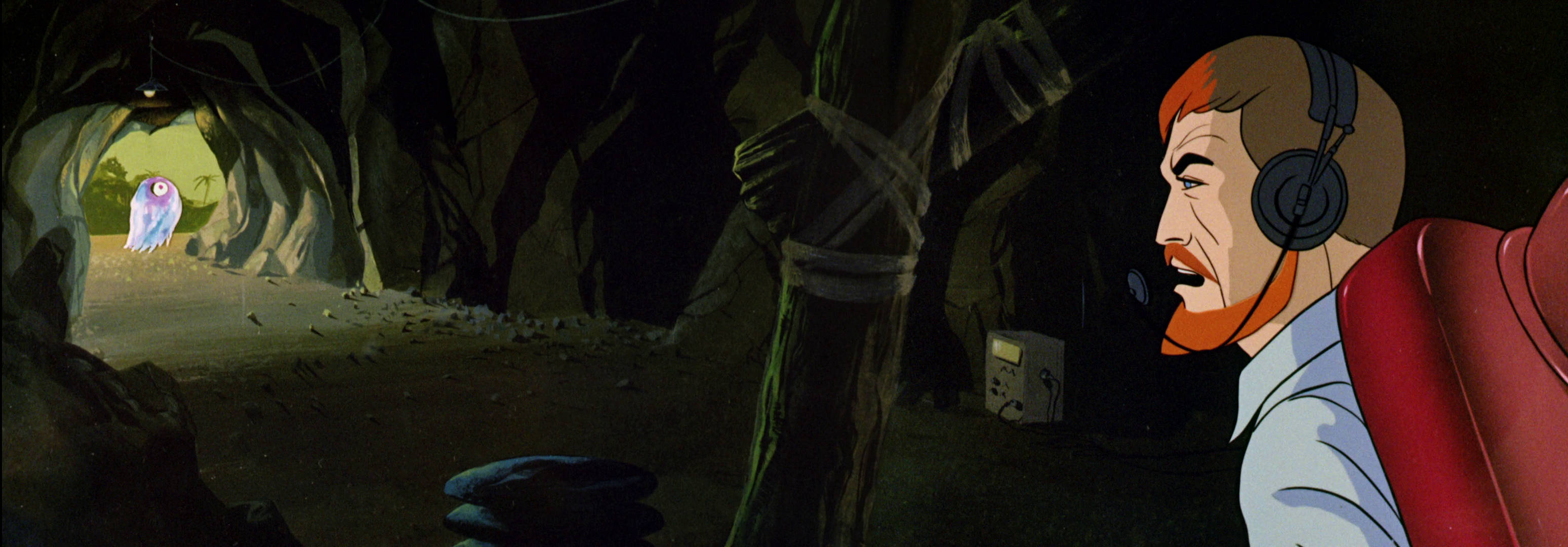 Jonny Quest, red chair, headphones, 2K Desktop Wallpaper
