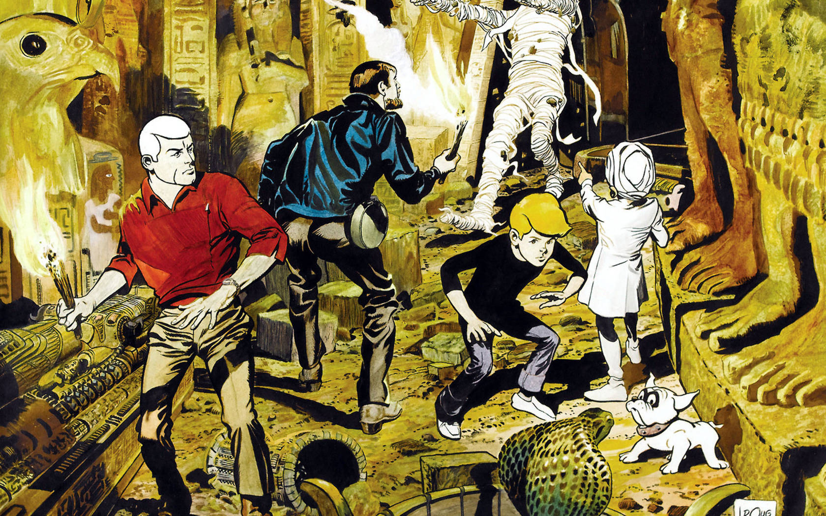 Jonny Quest, treasure hunting, ancient Egyptian tomb, HD Desktop Wallpaper