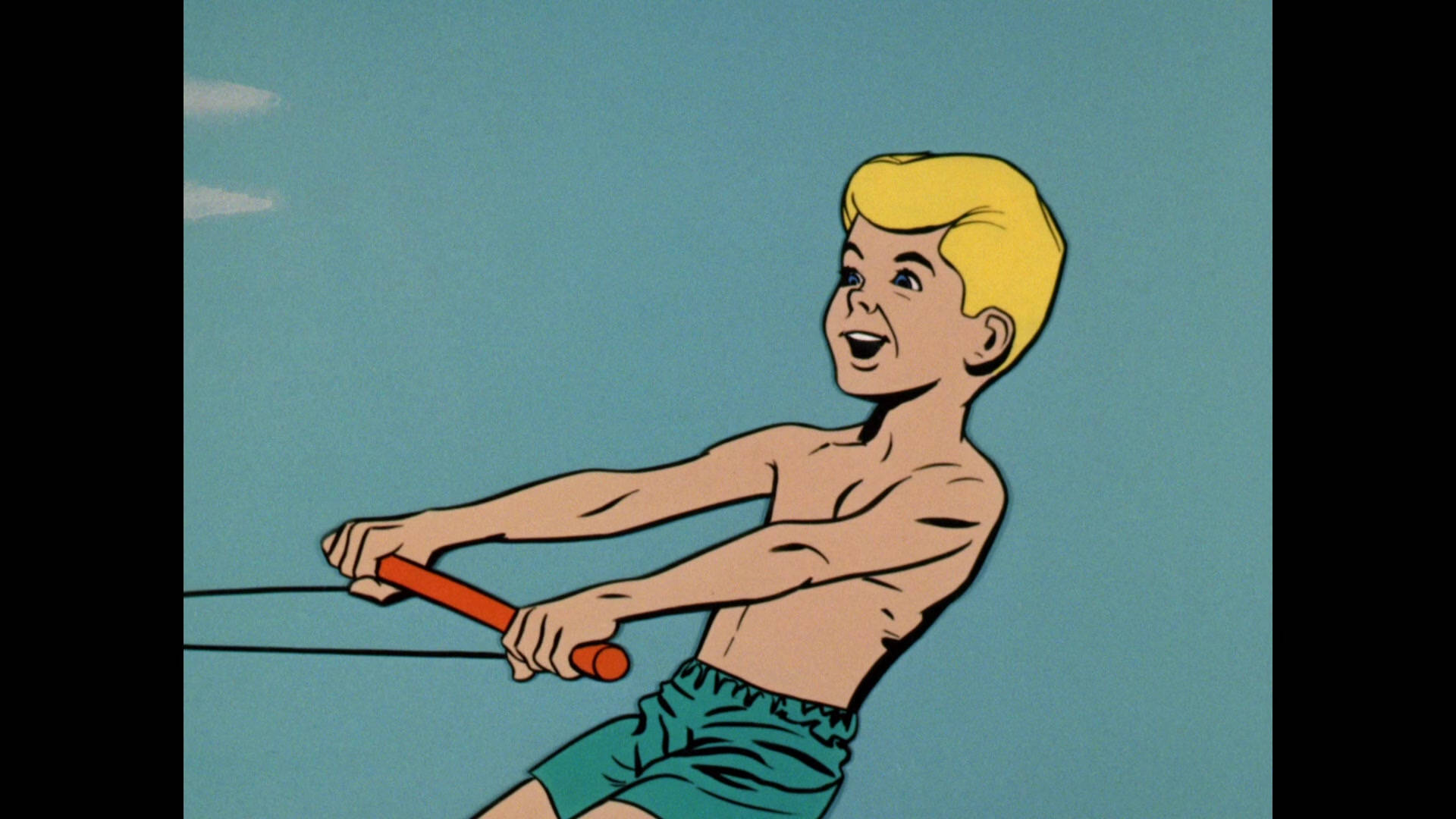 Jonny Quest, parasailing, blond boy, Full HD Desktop Wallpaper