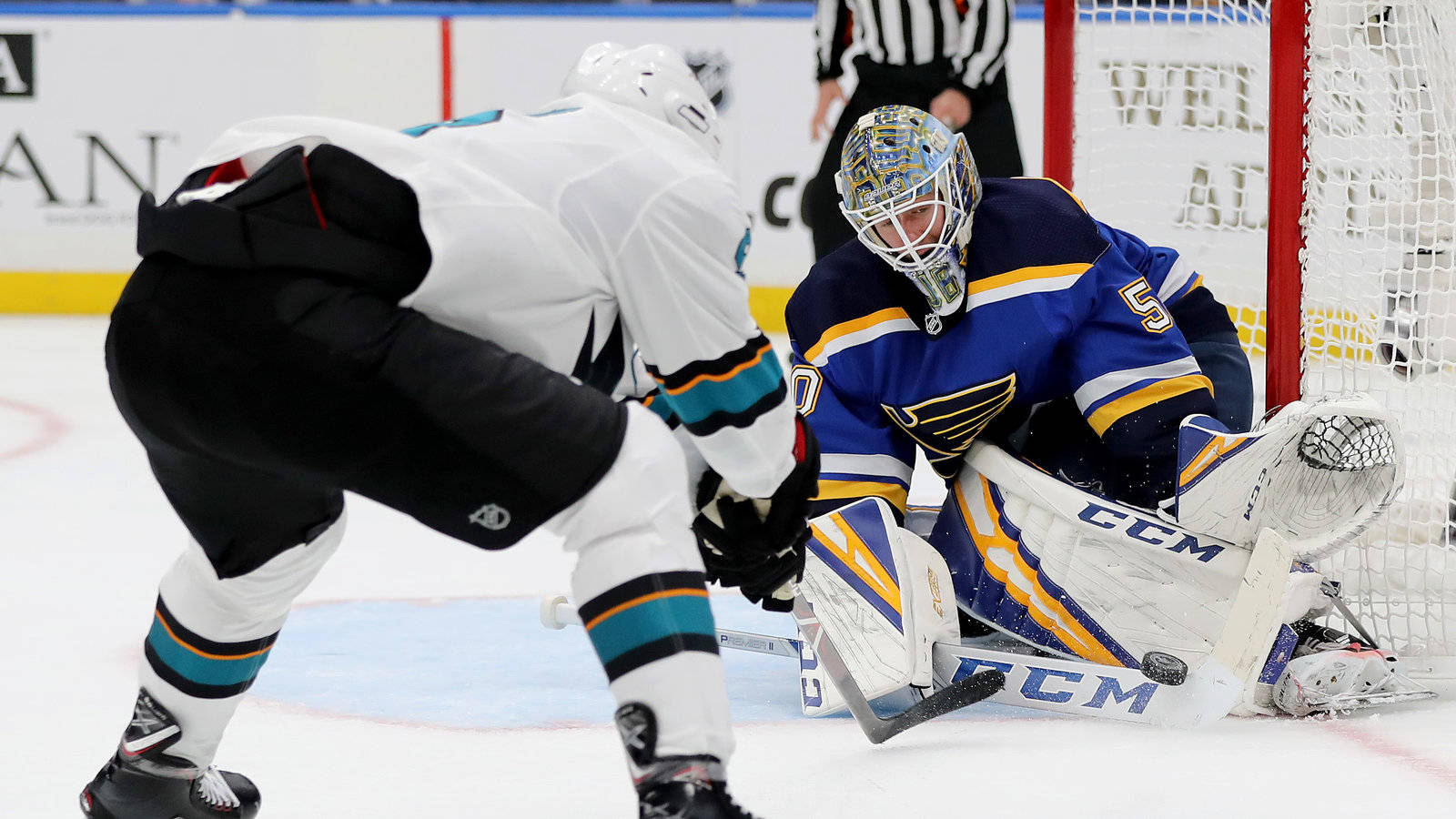 Jordan Binnington, hockey league goaltender, white, HD Desktop Wallpaper