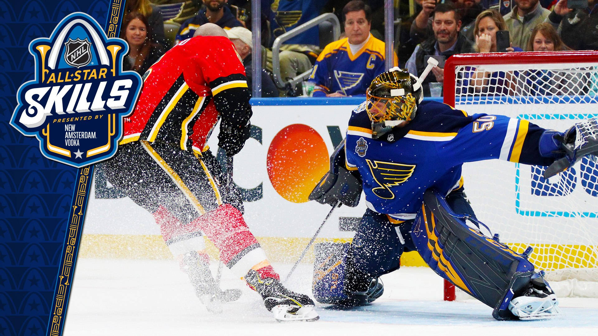 Jordan Binnington, blue, red-jerseyed player, Full HD Desktop Wallpaper