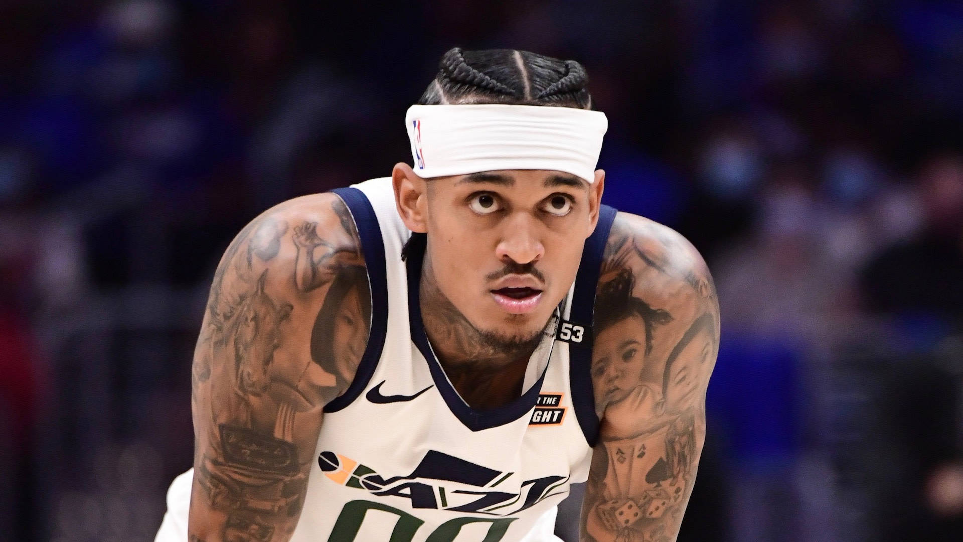 Jordan Clarkson, basketball player, braided hair, Full HD Desktop Wallpaper