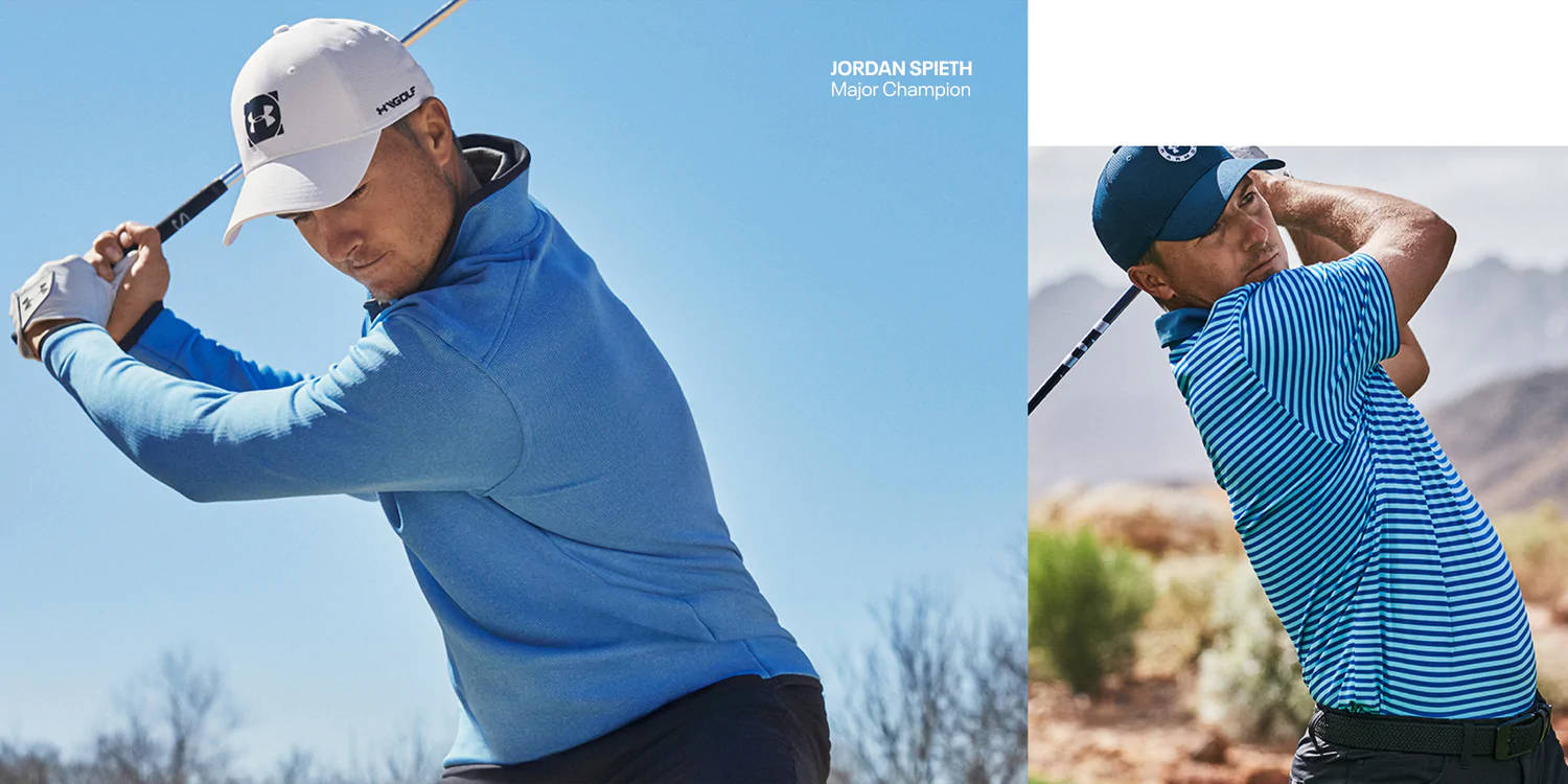 Jordan Spieth, blue collage, golfers, HD Desktop Wallpaper