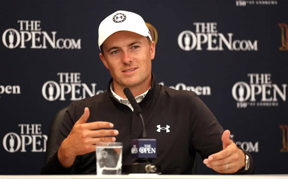 Jordan Spieth, postgame show, white cap, SD Desktop Wallpaper