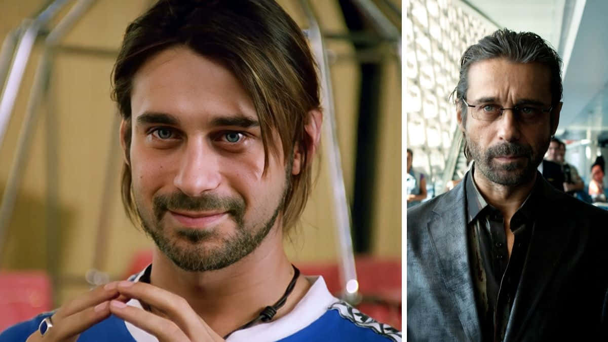 Jordi Mollà, long hair, smiling, SD Desktop Wallpaper