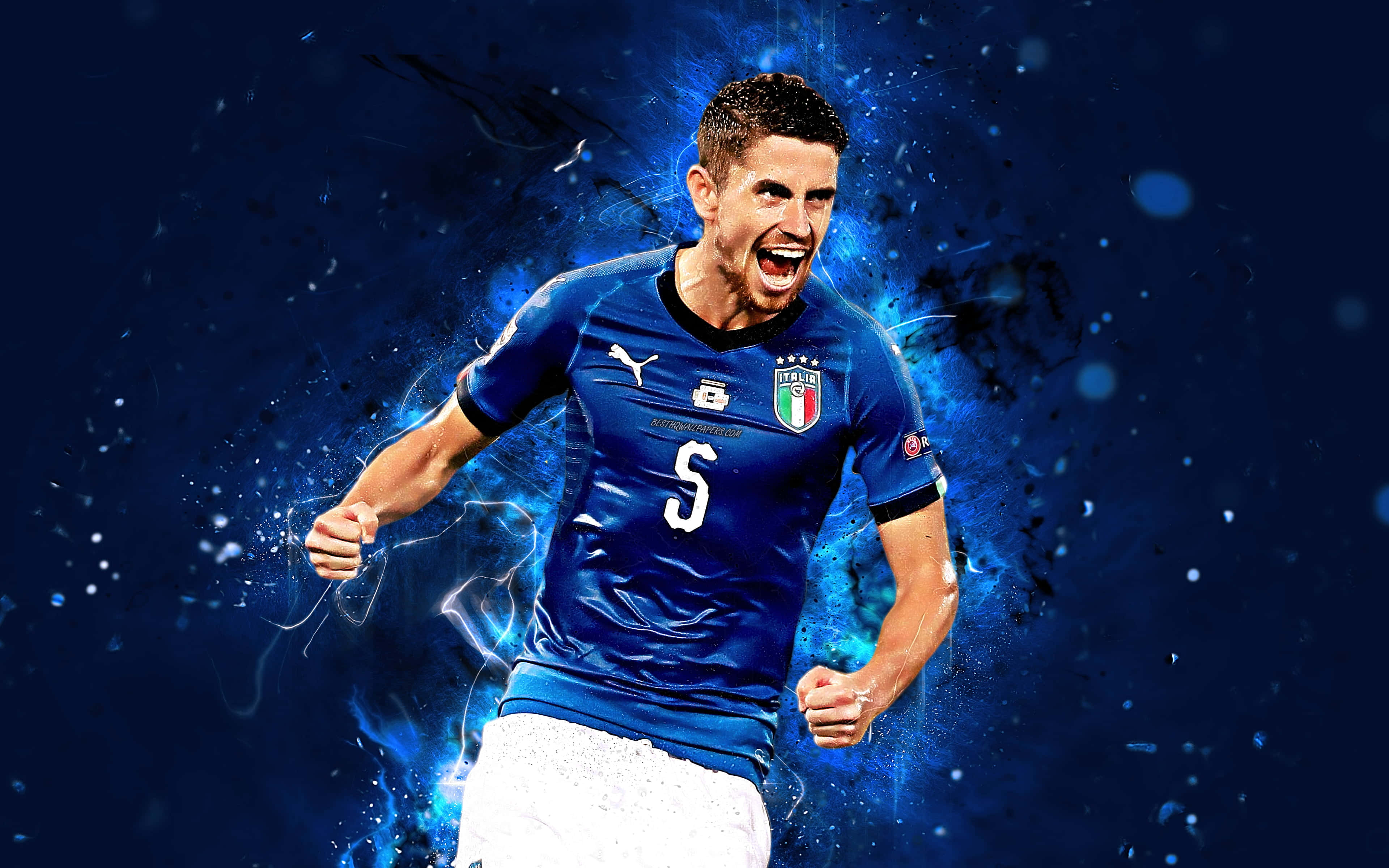 Jorge Luiz Frello Filho, Italian jersey, electric blue energy, 4K Desktop Wallpaper