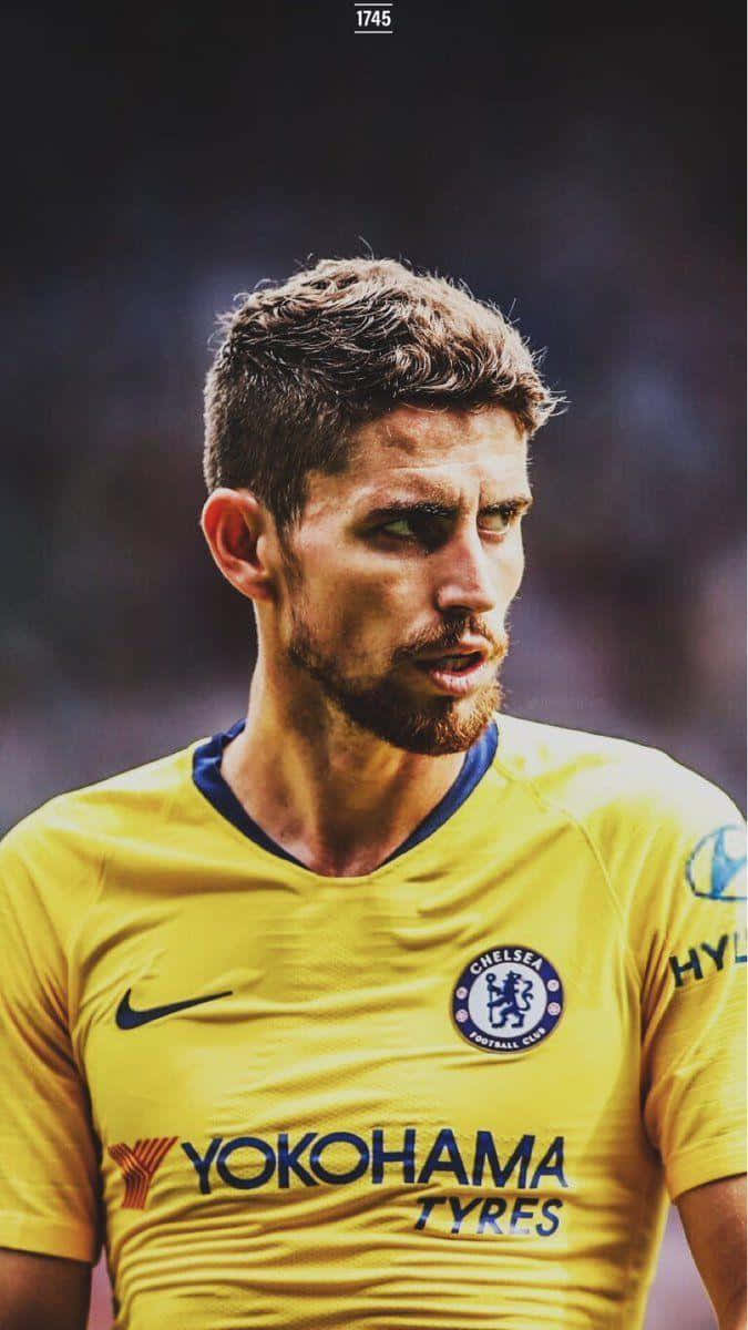 Jorge Luiz Frello Filho, yellow Chelsea jersey, stadium, SD Phone Wallpaper