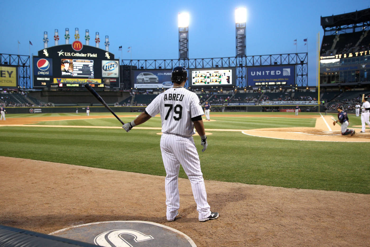 Jose Abreu, number 79, home plate, HD Desktop Wallpaper