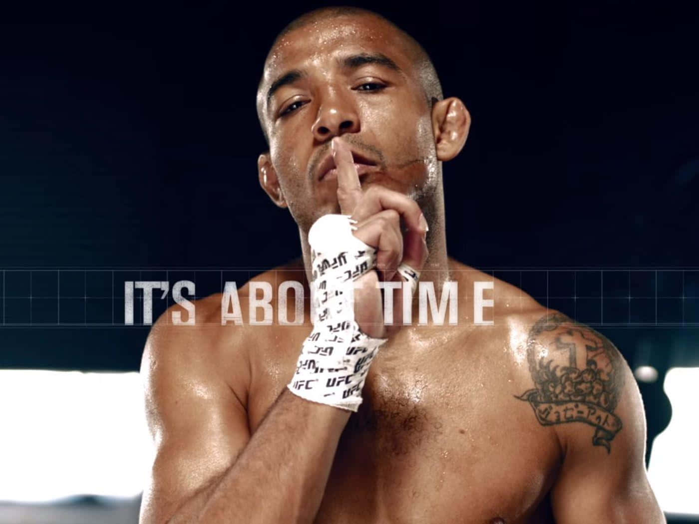 José Aldo, tattooed arm, bright lights, HD Desktop Wallpaper