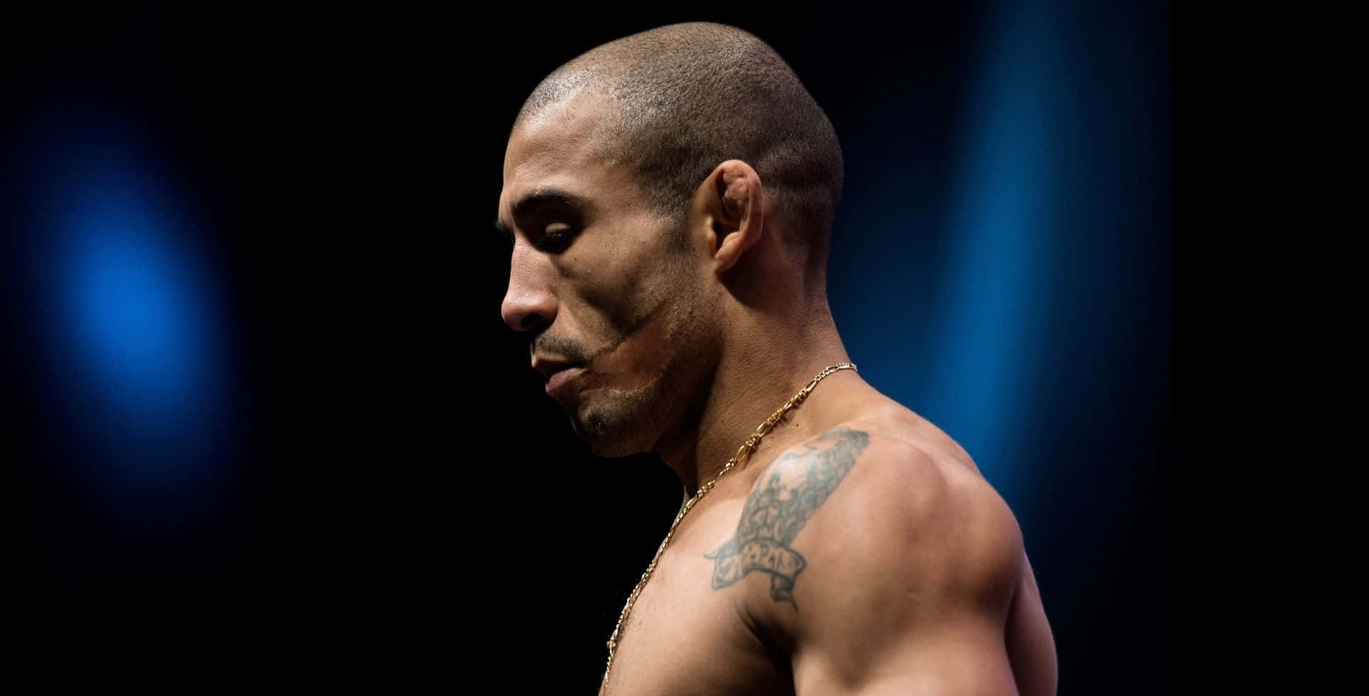 José Aldo, tattooed shoulder, gold chain, HD Desktop Wallpaper