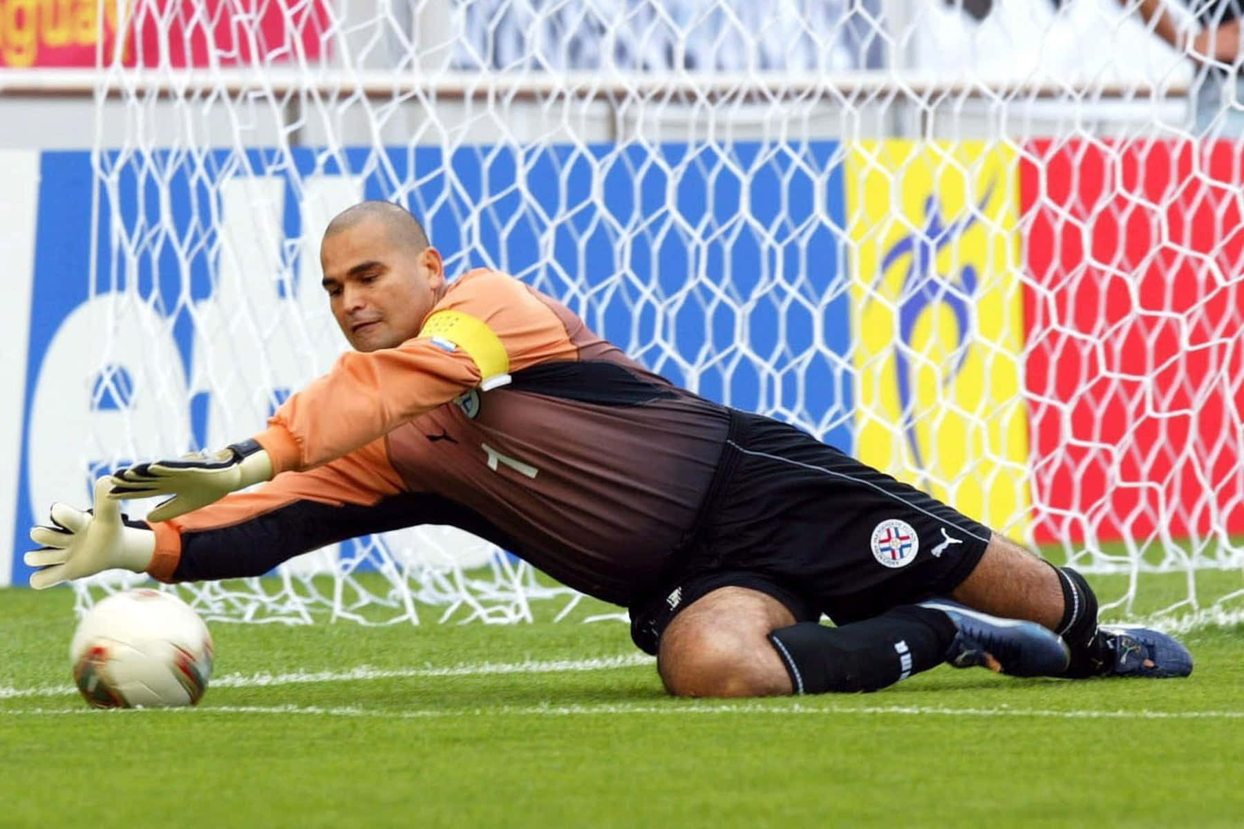 Jose Luis Chilavert, 2002 World Cup, orange and black, HD Desktop Wallpaper