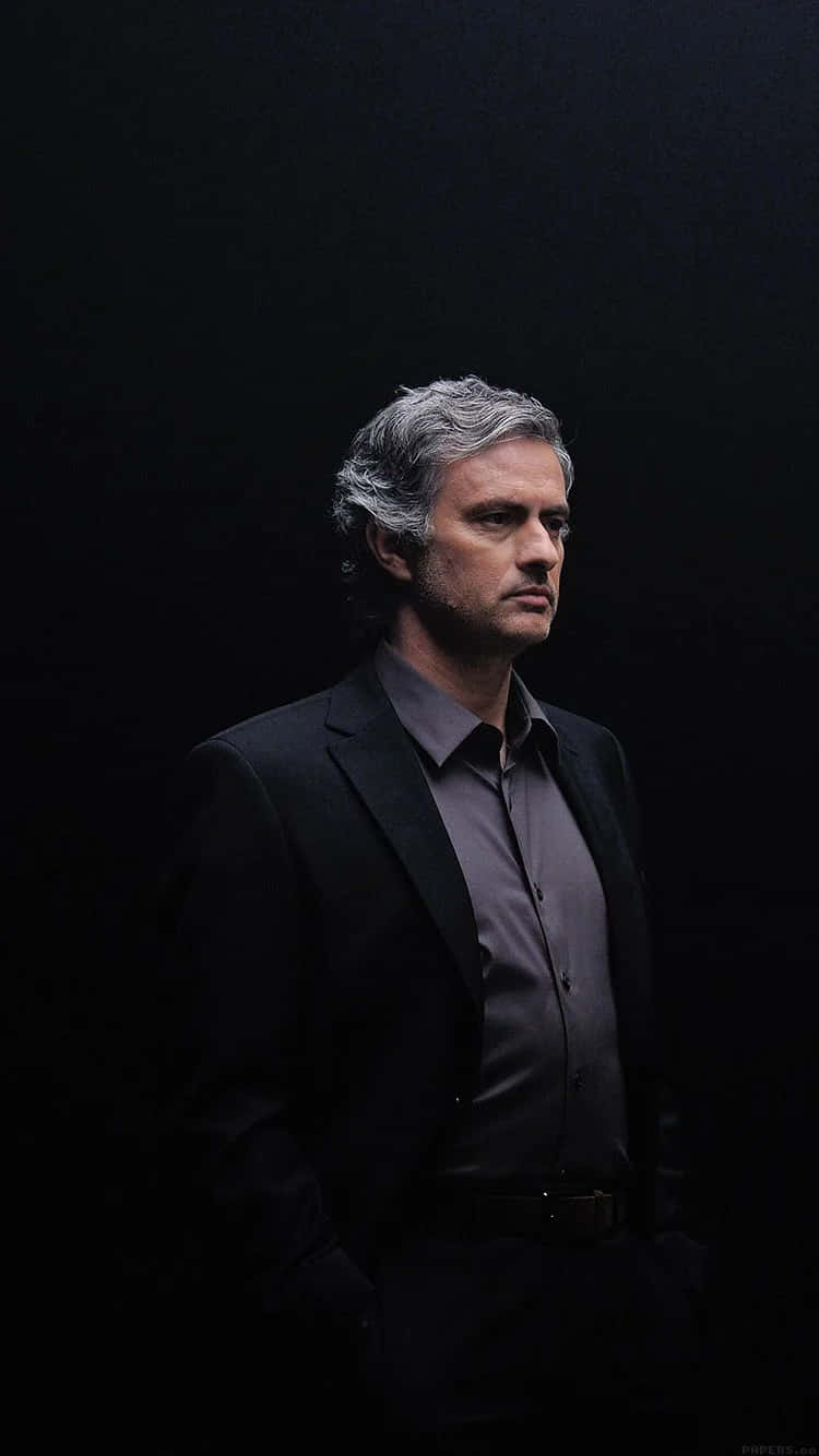 Jose Moutinho, gray hair, dark suit, HD Phone Wallpaper