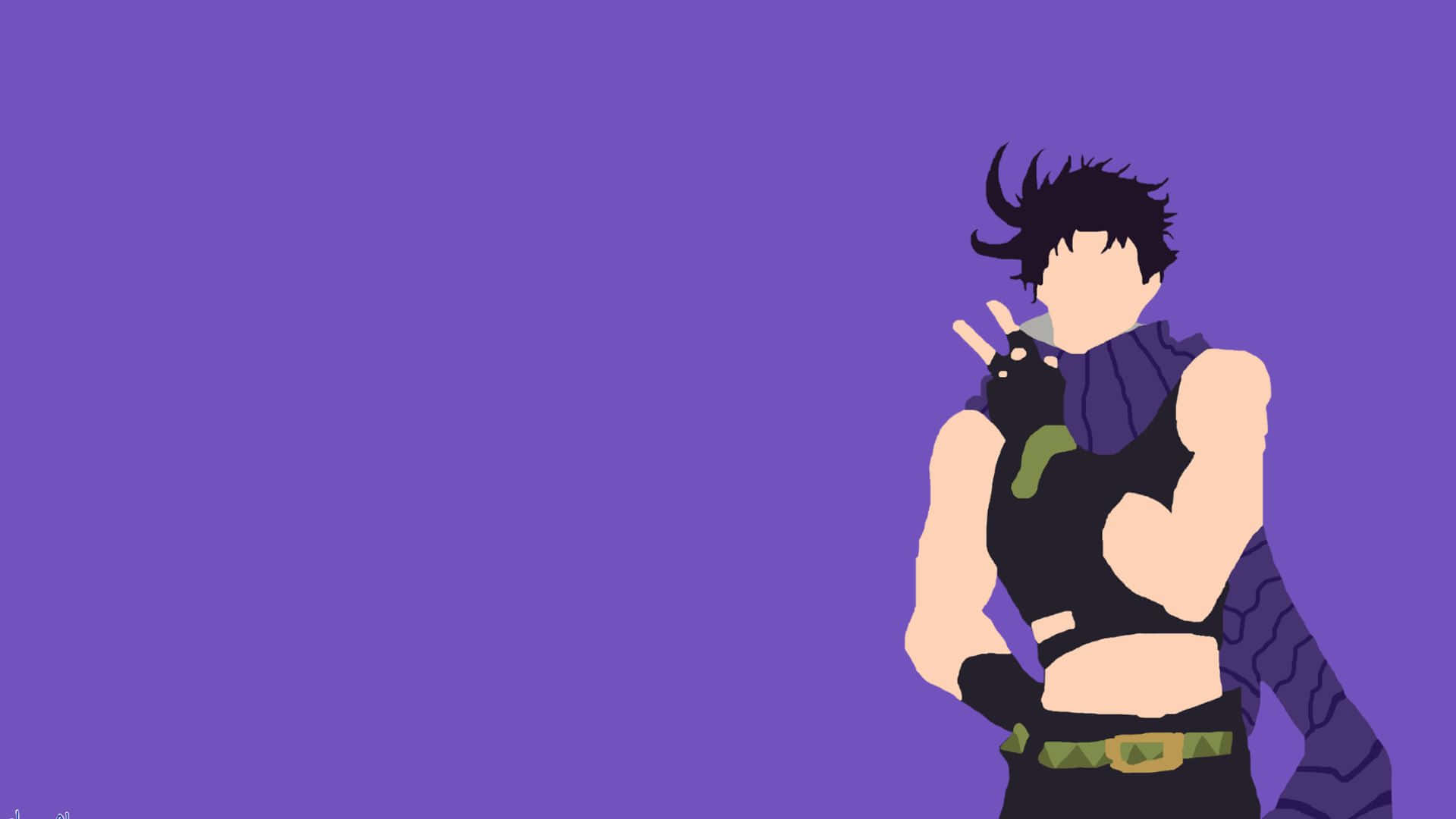Joseph Joestar, spiky black hair, purple scarf, Full HD Desktop Wallpaper