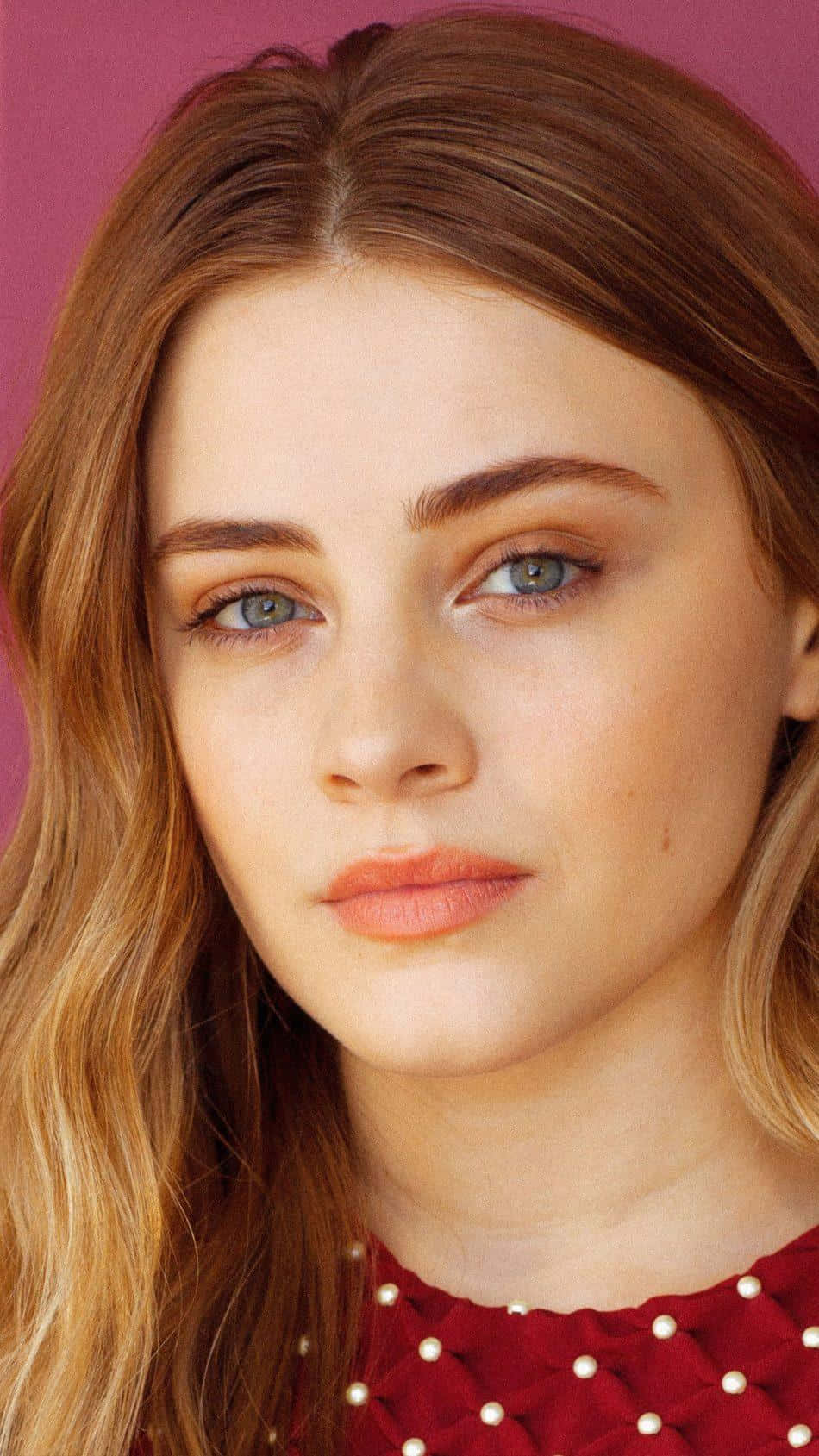 Josephine Langford, wavy brown hair, blue eyes, HD Phone Wallpaper