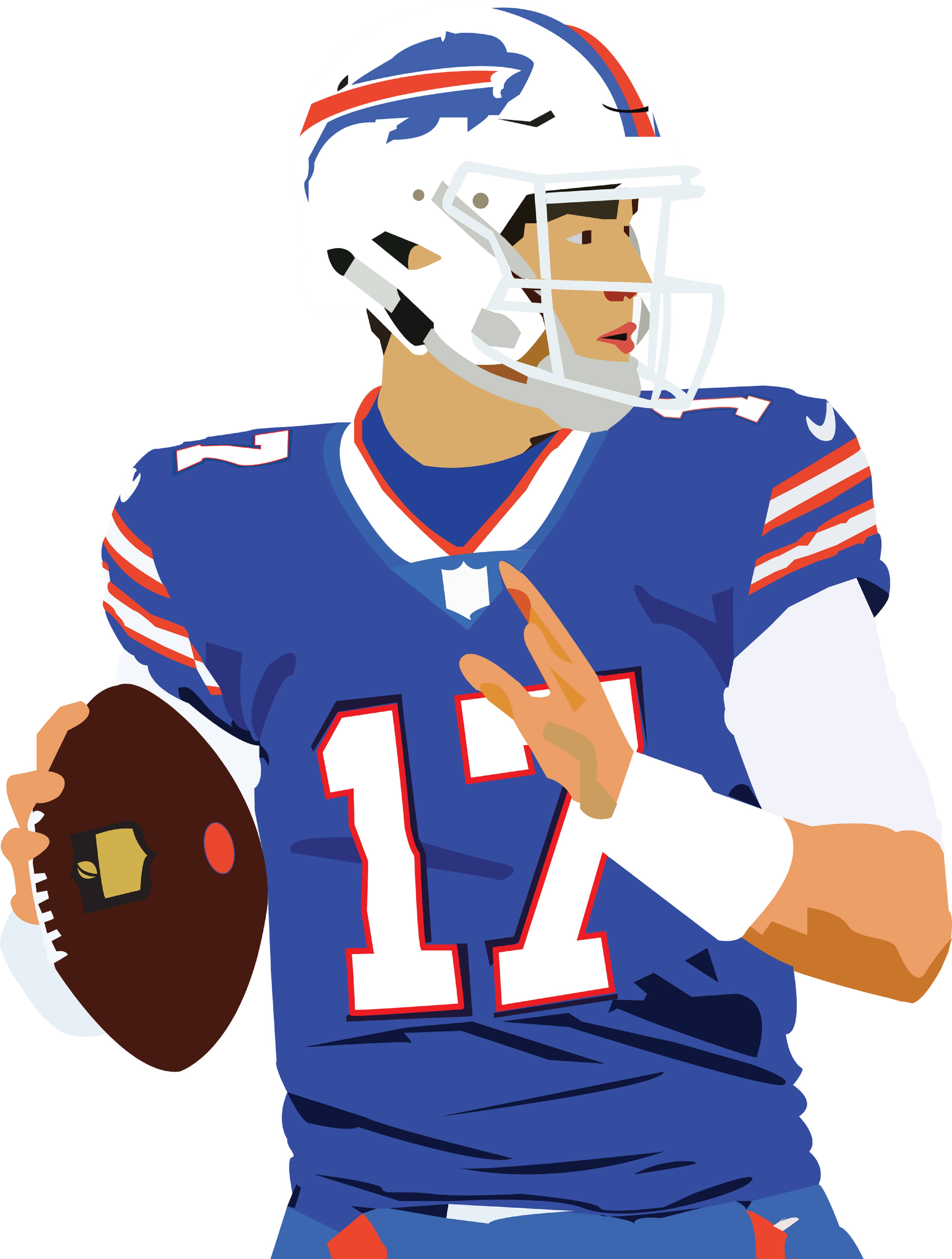 Josh Allen, blue jersey, number 17, 5K Phone Wallpaper