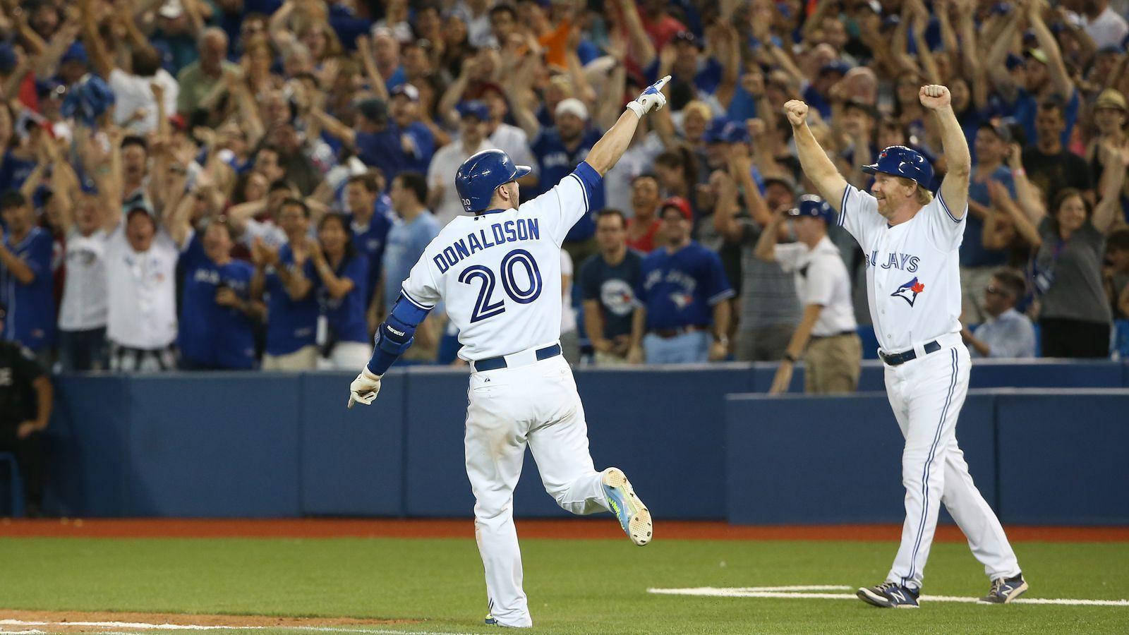 Josh Donaldson, white uniforms, green field, HD Desktop Wallpaper