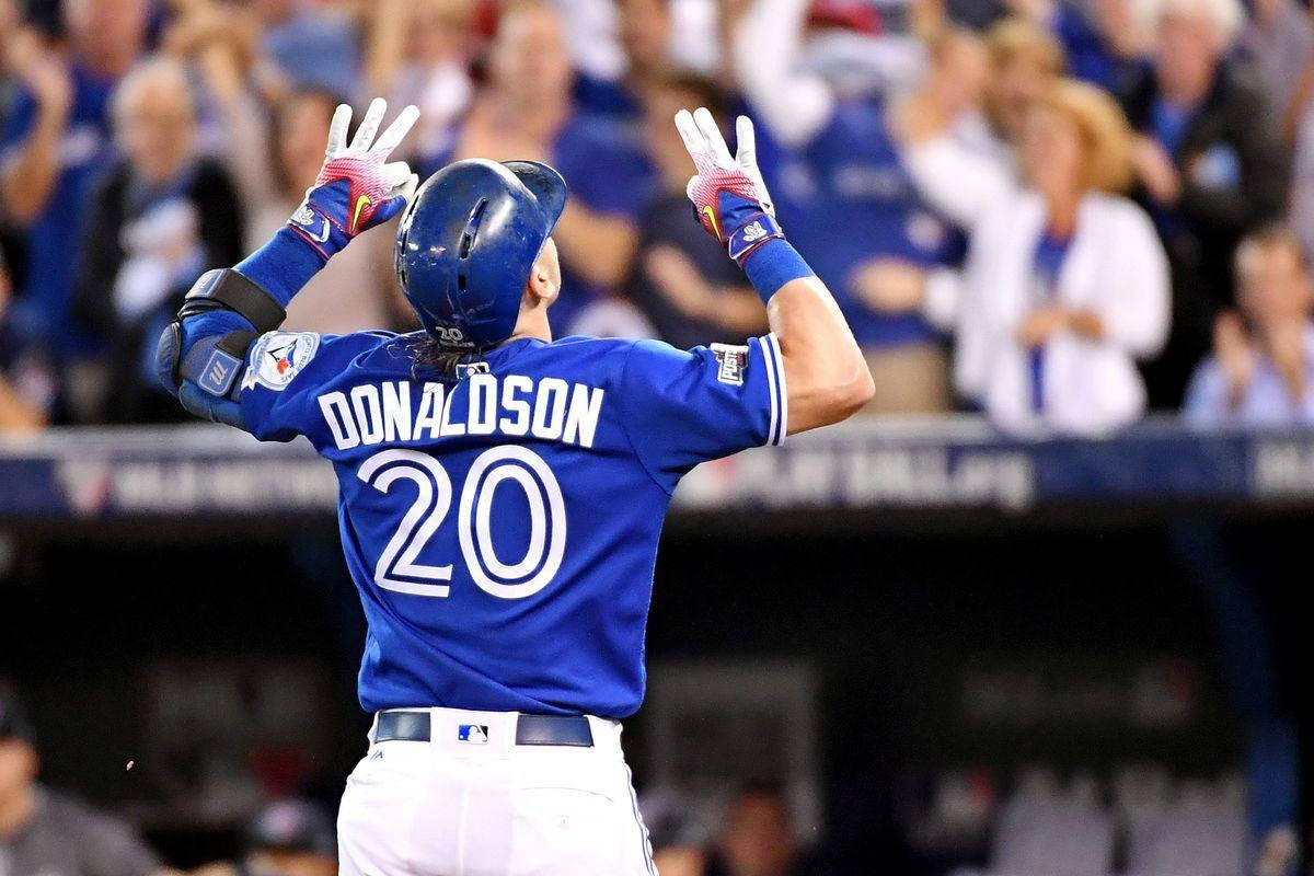 Josh Donaldson, number 20, blue jersey, SD Desktop Wallpaper