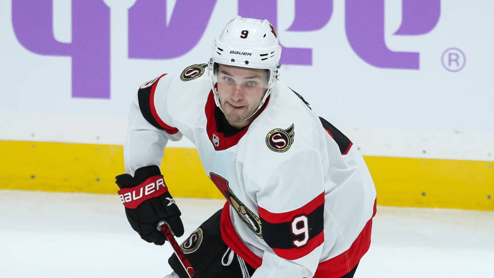 Josh Norris, white red and black uniform, ice, HD Desktop Wallpaper