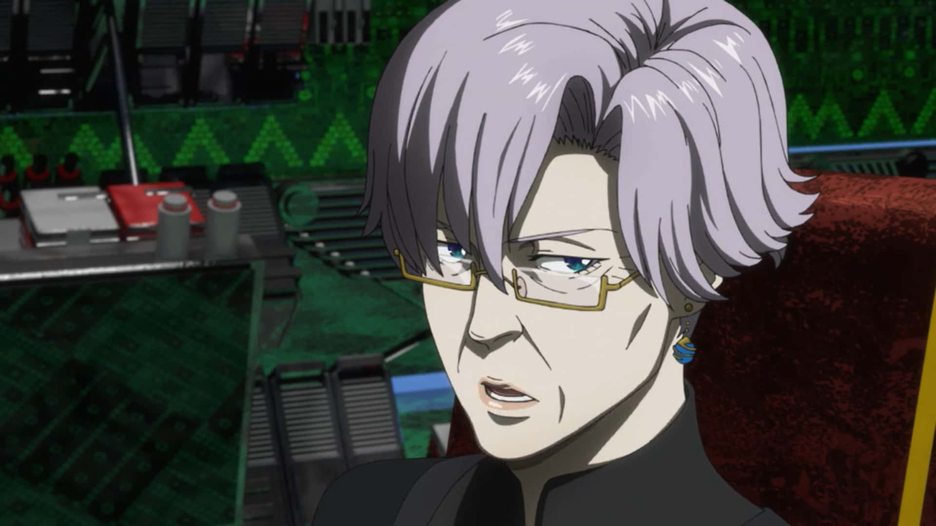 Joshu Kasei, silver hair, glasses, Full HD Desktop Wallpaper