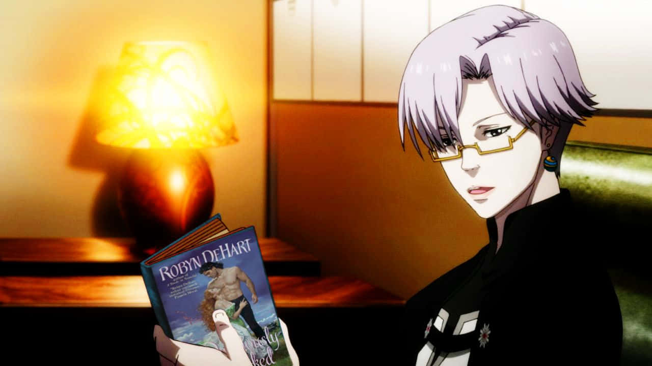 Joshu Kasei, short silver hair, gold glasses, HD Desktop Wallpaper