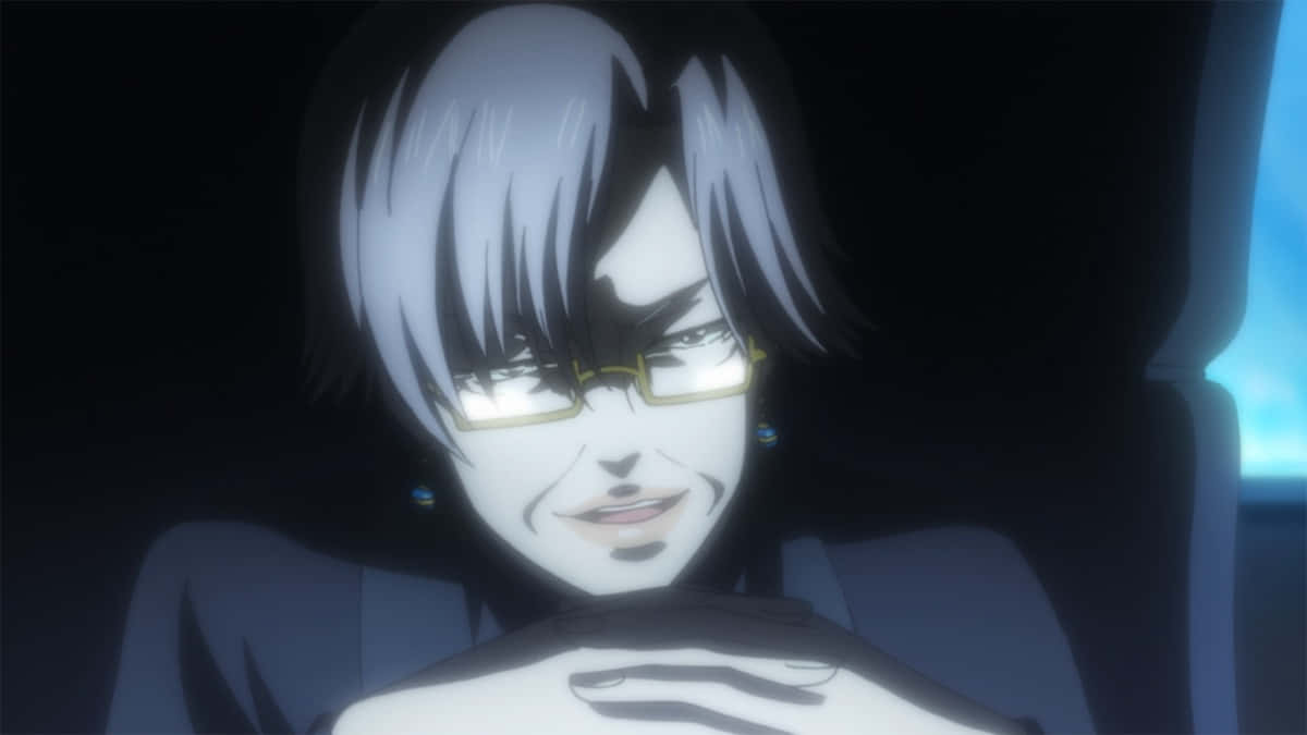 Joshu Kasei, silver hair, glasses, SD Desktop Wallpaper