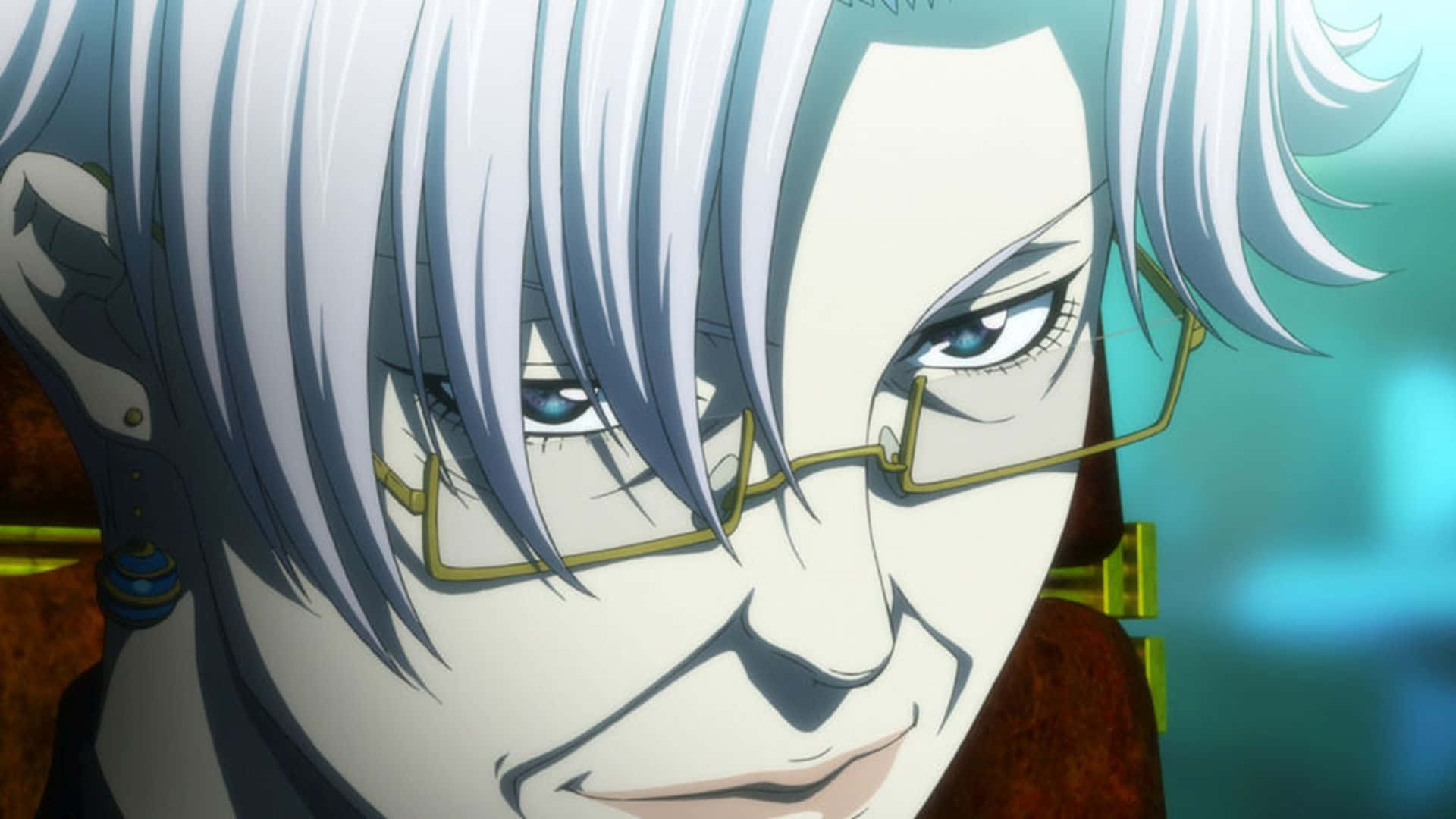 Joshu Kasei, silver hair, glasses, Full HD Desktop Wallpaper