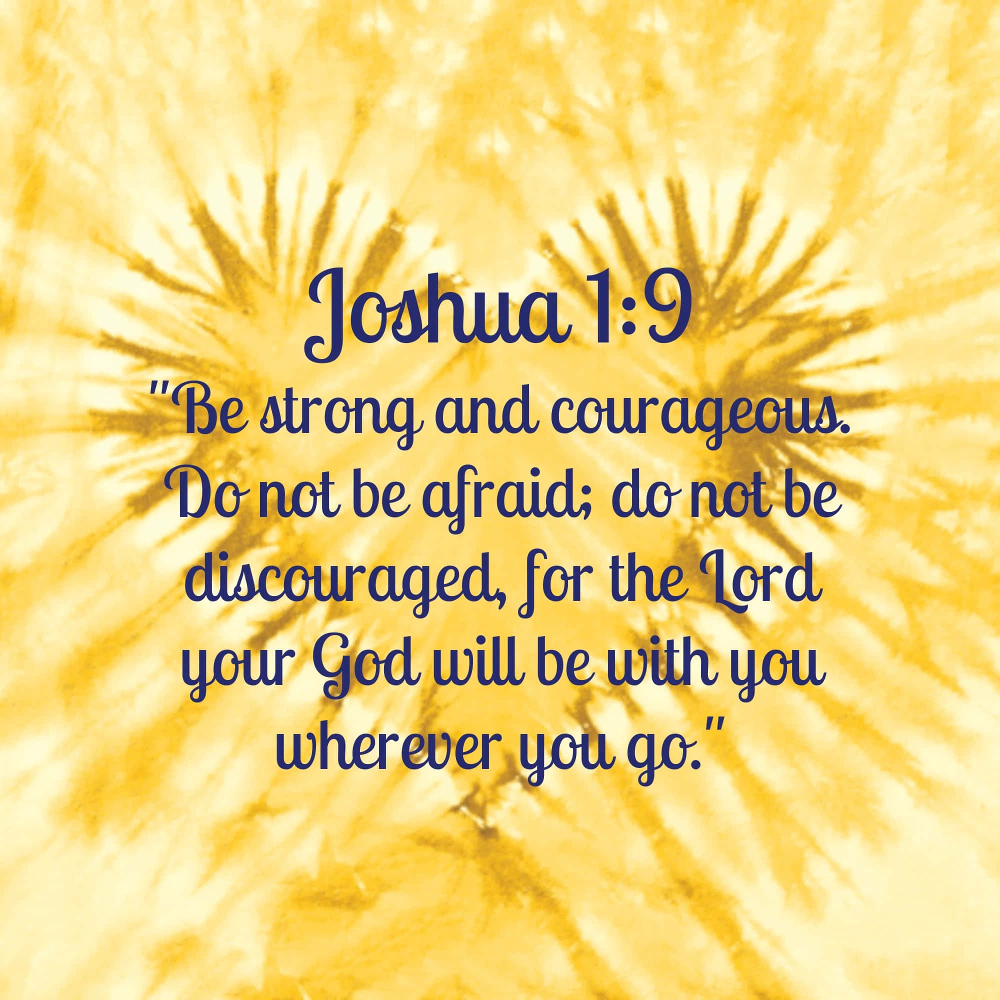 Joshua 1:9, elegant script, radiant golden sunburst background, Full HD Desktop Wallpaper