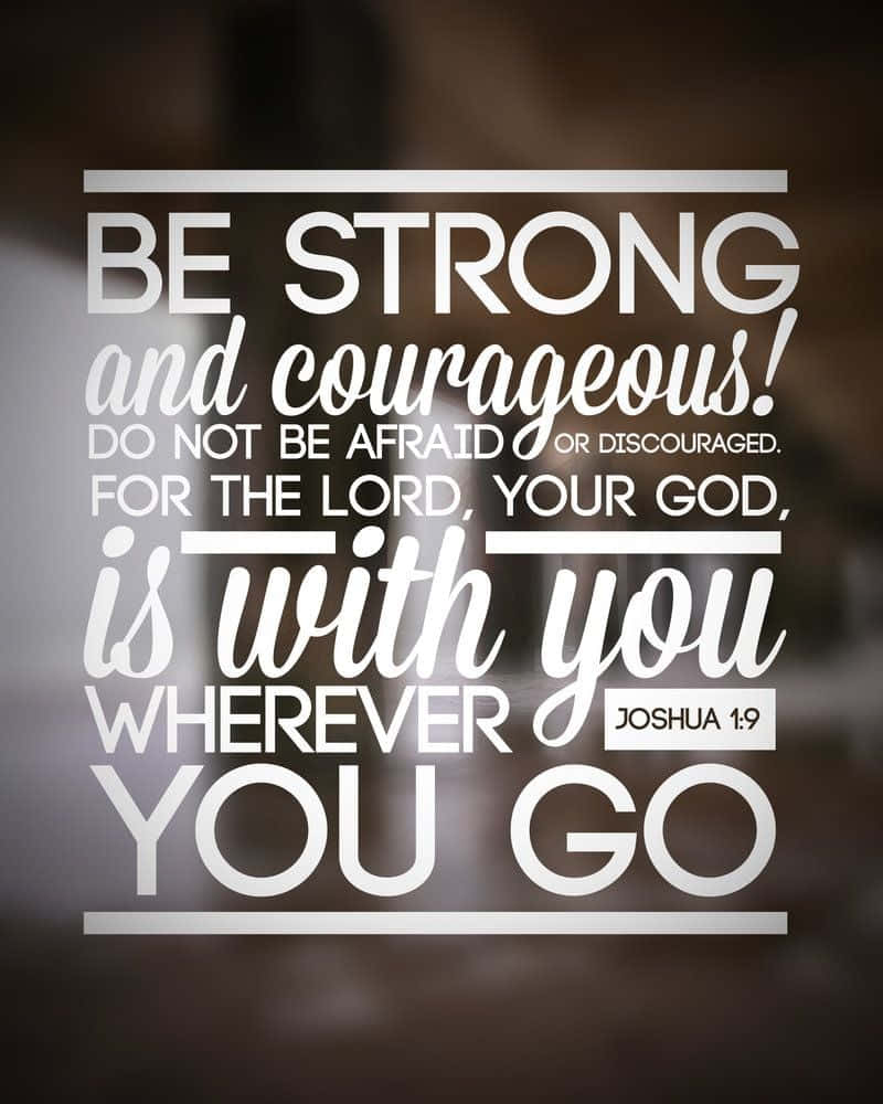 Joshua 1:9, Bible verse, white text, SD Phone Wallpaper
