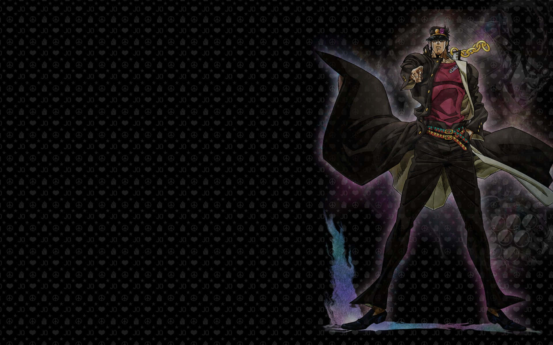 Jotaro Kujo, iconic outfit, flowing coat, Full HD Desktop Wallpaper
