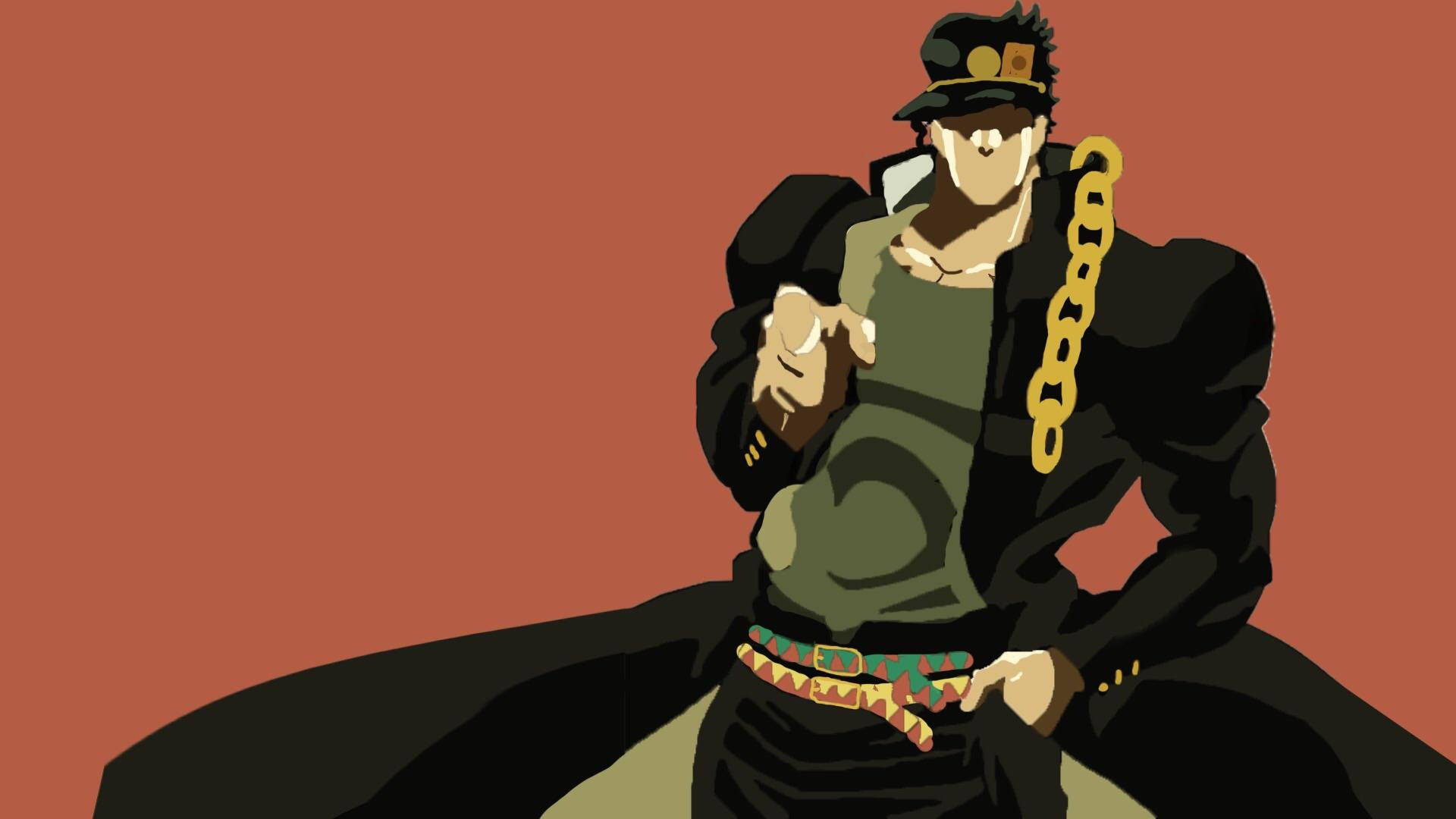 Jotaro Kujo, black jacket, cap, Full HD Desktop Wallpaper