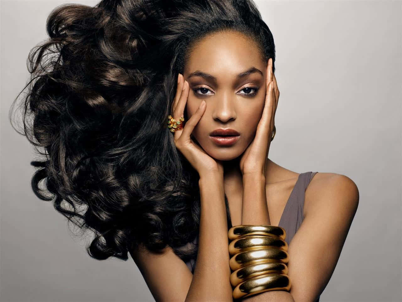 Jourdan Dunn, British model, young black woman, HD Desktop Wallpaper