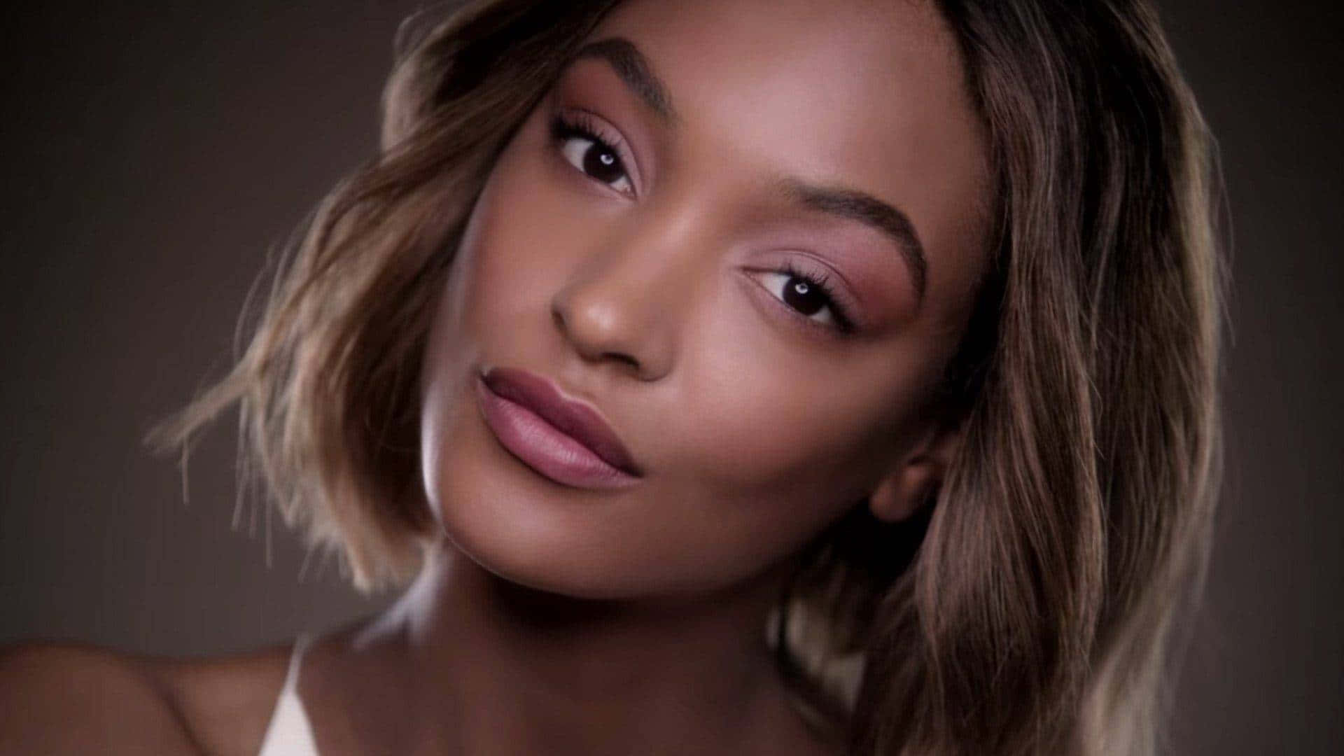 Jourdan Dunn, soft brown hair, warm makeup, Full HD Desktop Wallpaper