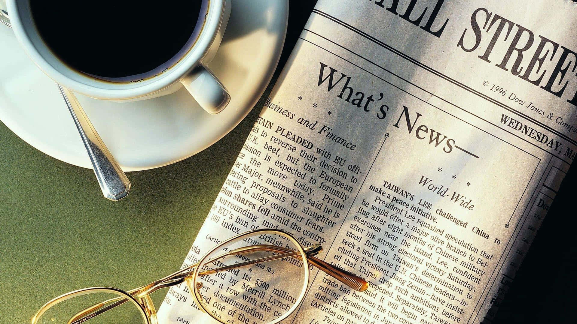 journalism, black coffee, newspaper, Full HD Desktop Wallpaper