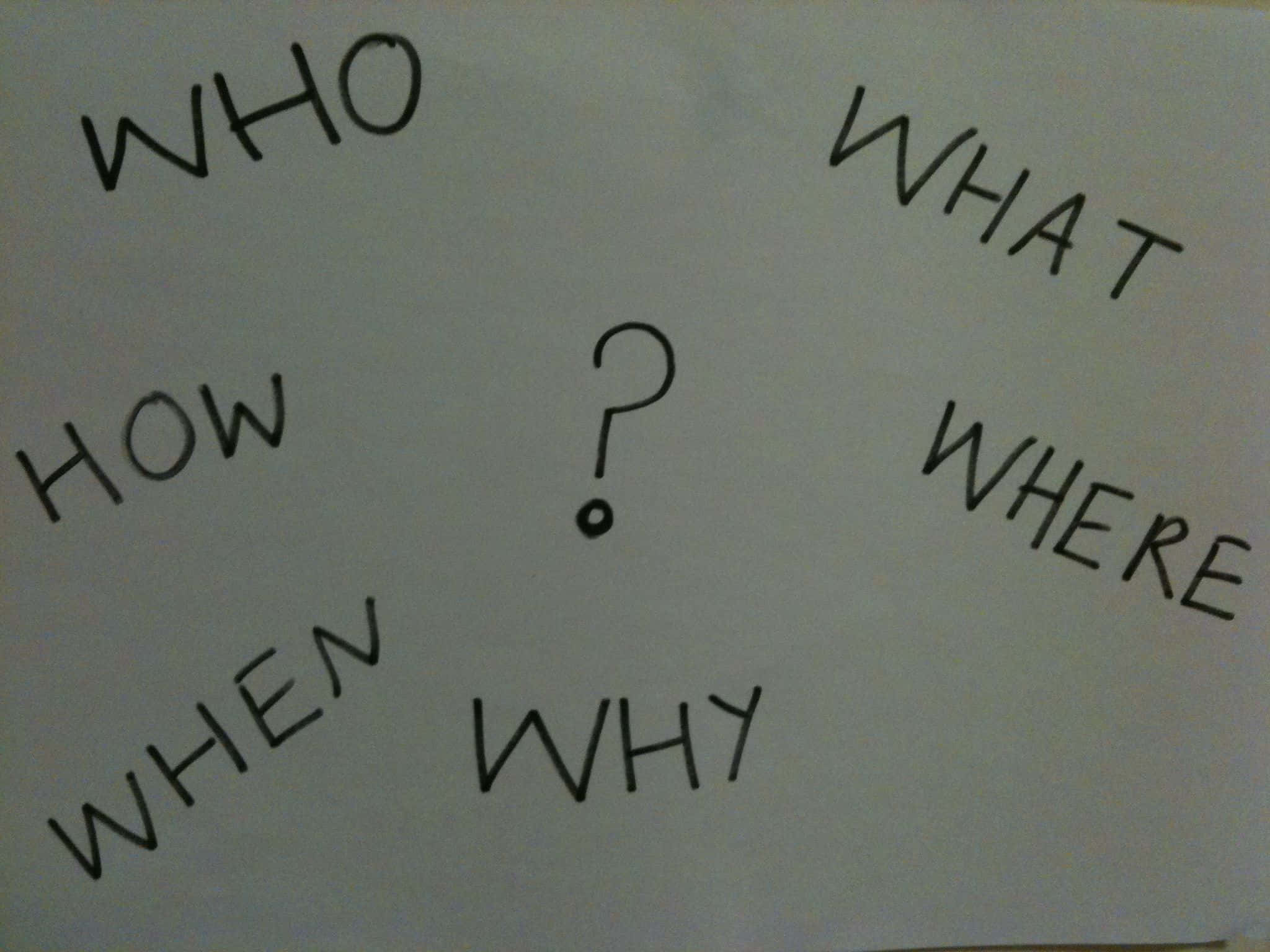 Journalism, question mark, handwritten words, Full HD Desktop Wallpaper