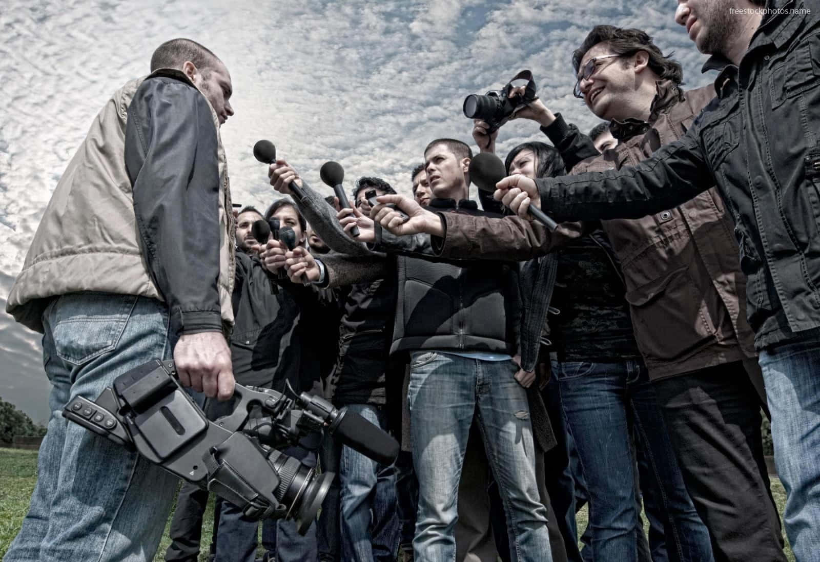Journalism, camera, microphones, HD Desktop Wallpaper