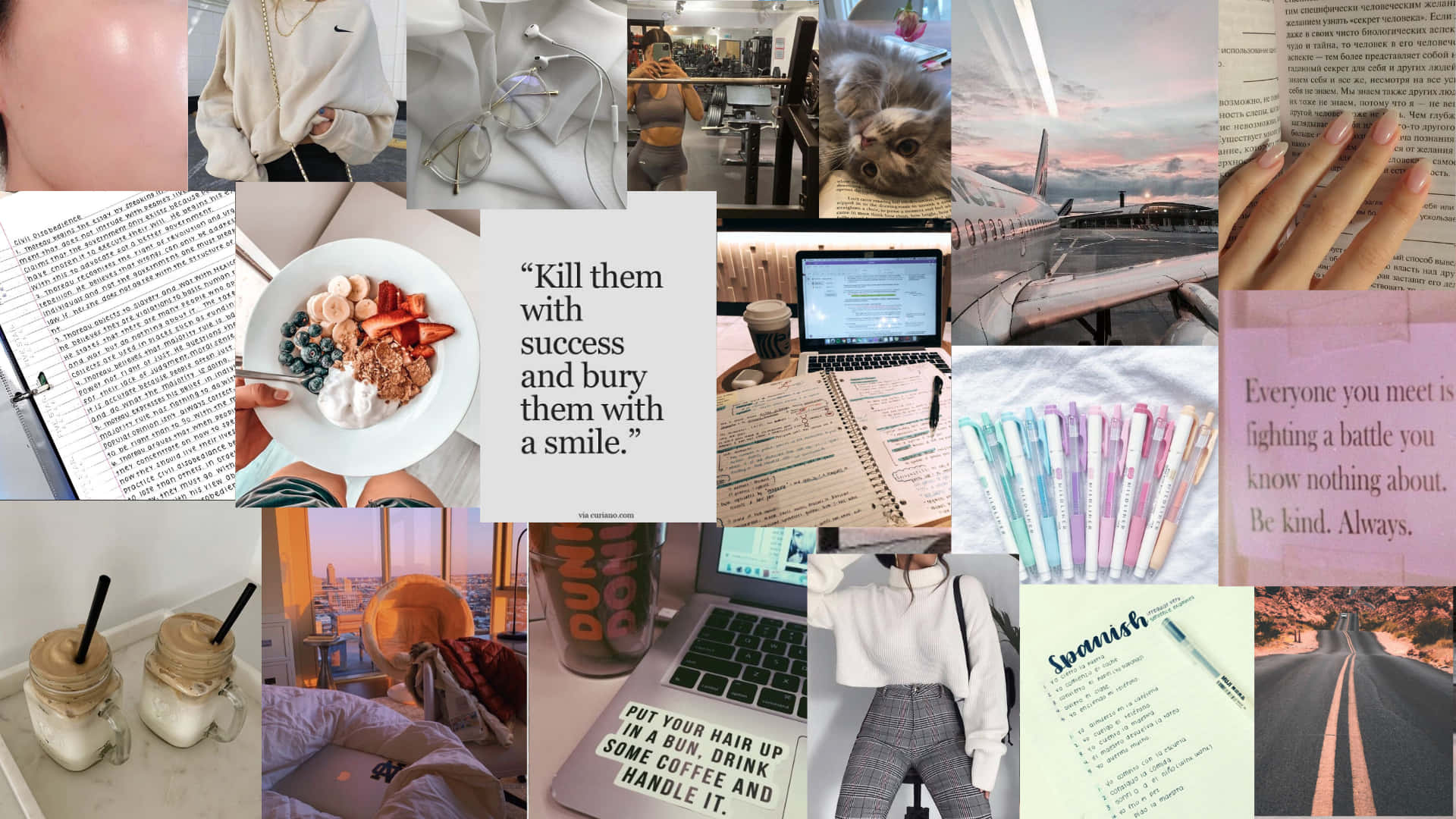vision board, coffee breakfasts, laptops, Full HD Desktop Wallpaper