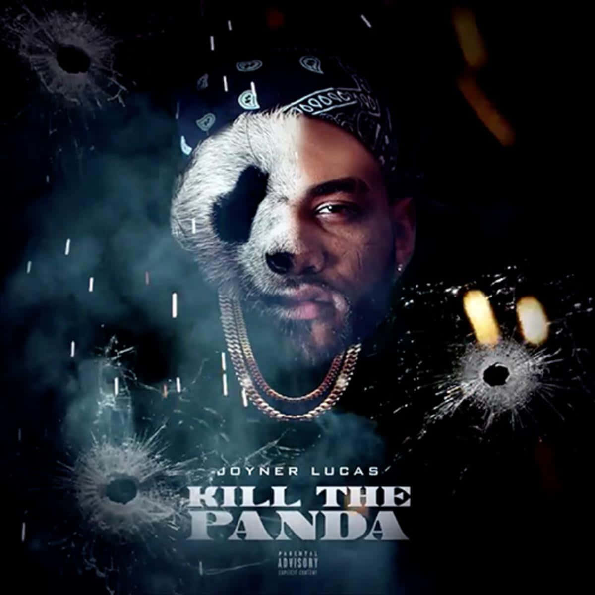 Joyner Lucas, panda half-face, smoke, SD Desktop Wallpaper