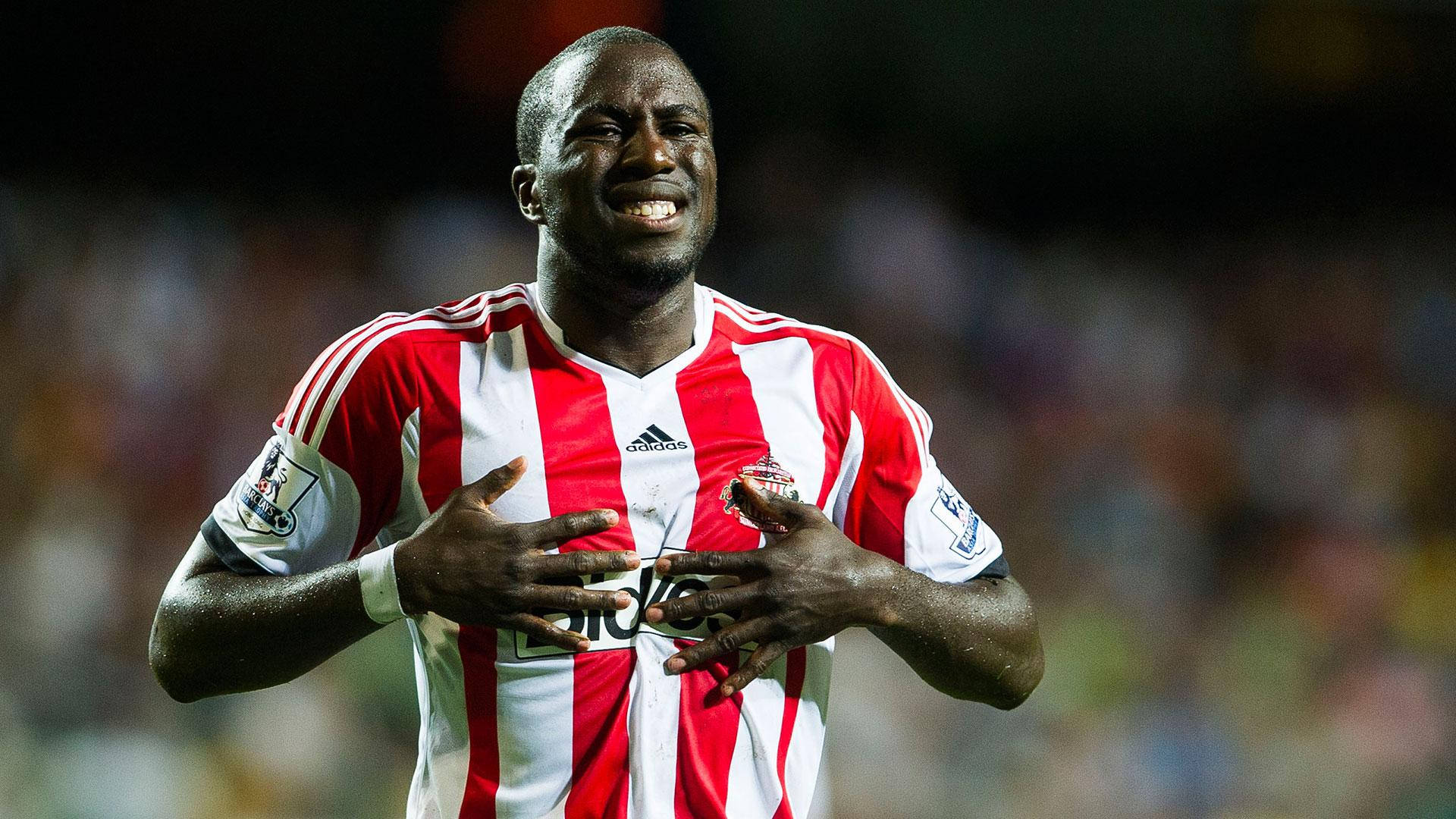 Jozy Altidore, red and white striped jersey, stadium lights, Full HD Desktop Wallpaper