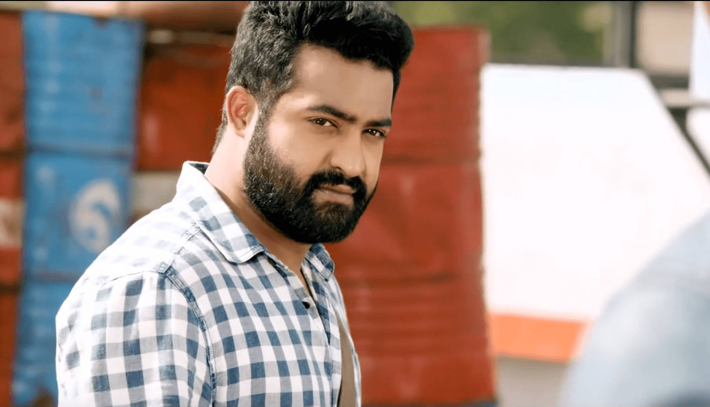 Jr Ntr, blue and white checkered shirt, dark beard, HD Desktop Wallpaper