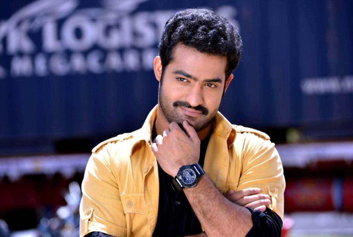 Jr Ntr, dark curly hair, mustache, HD Desktop Wallpaper