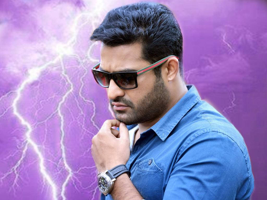 Jr Ntr, sunglasses, blue shirt, SD Desktop Wallpaper